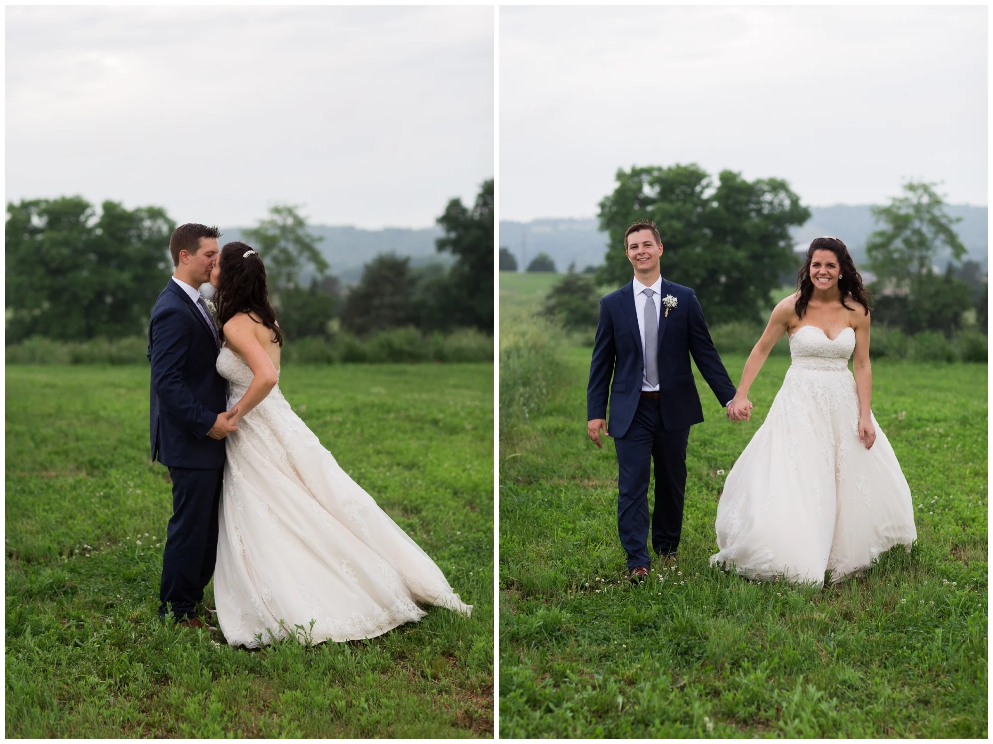 Mountaintop wedding in late spring in the Shenandoah Valley Blue Ridge Mountains.
