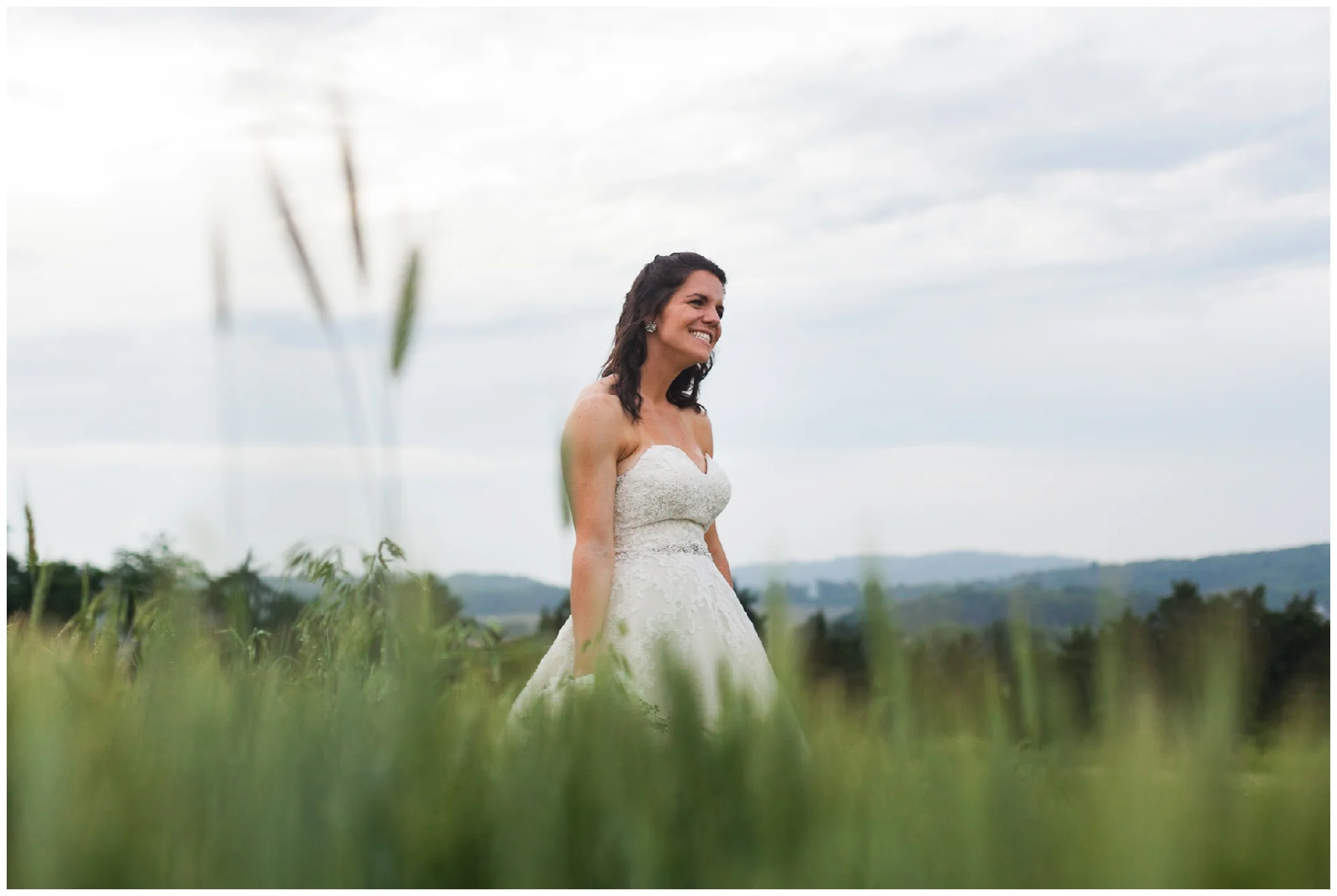 Mountaintop wedding in late spring in the Shenandoah Valley Blue Ridge Mountains.
