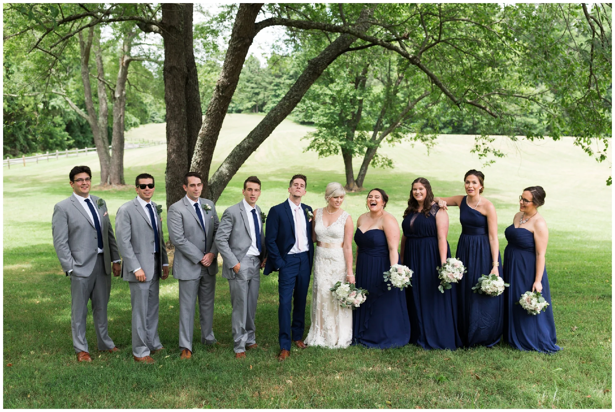 Gorgeous summer wedding at the stunning, waterside Jefferson Patterson Park featuring an outdoor ceremony, a dog guest of honor and sunset photos on the beach!
