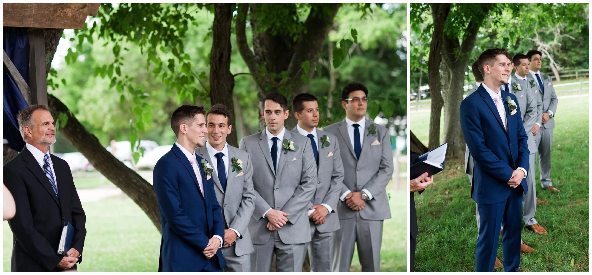 Gorgeous summer wedding at the stunning, waterside Jefferson Patterson Park featuring an outdoor ceremony, a dog guest of honor and sunset photos on the beach!