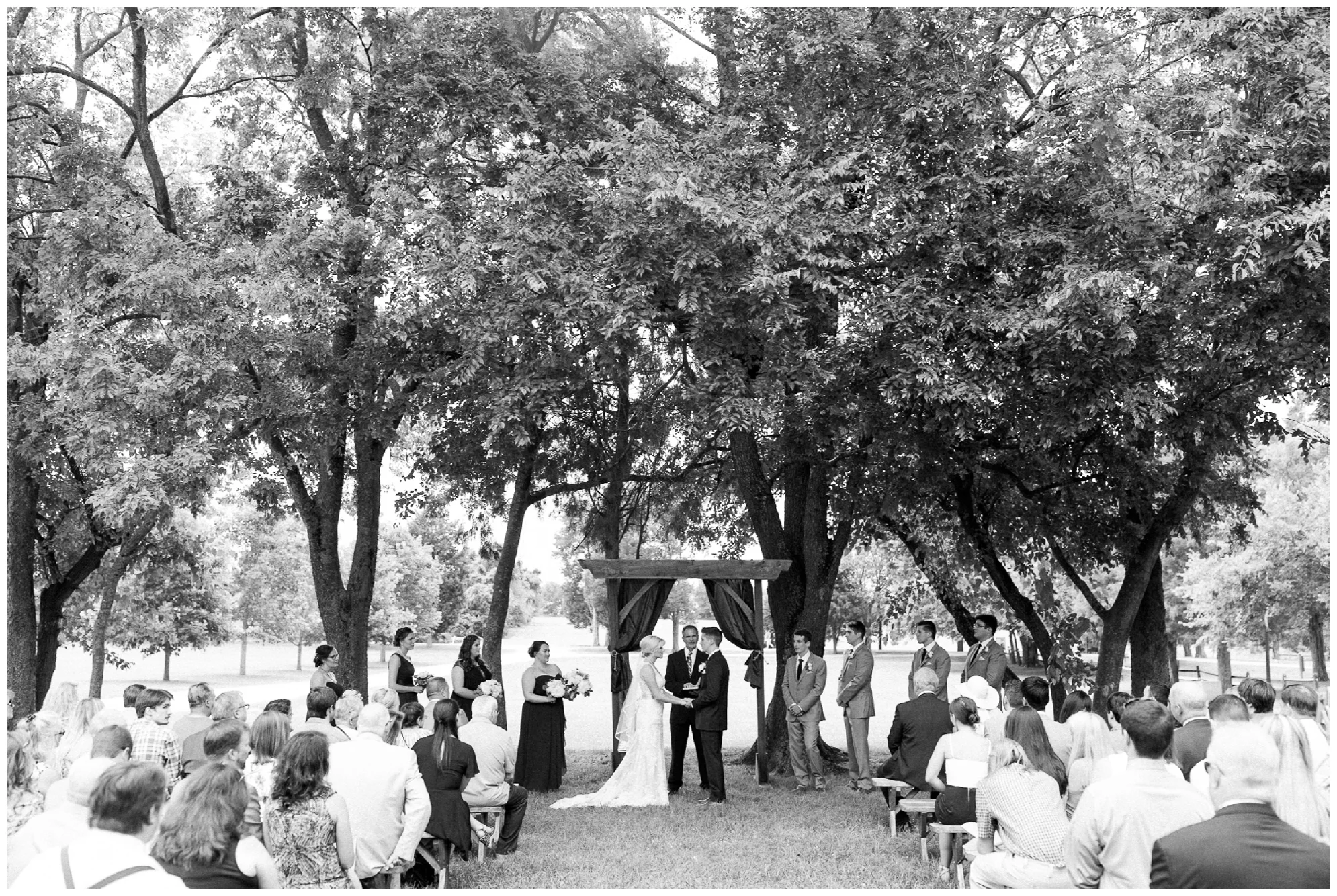 Gorgeous summer wedding at the stunning, waterside Jefferson Patterson Park featuring an outdoor ceremony, a dog guest of honor and sunset photos on the beach!