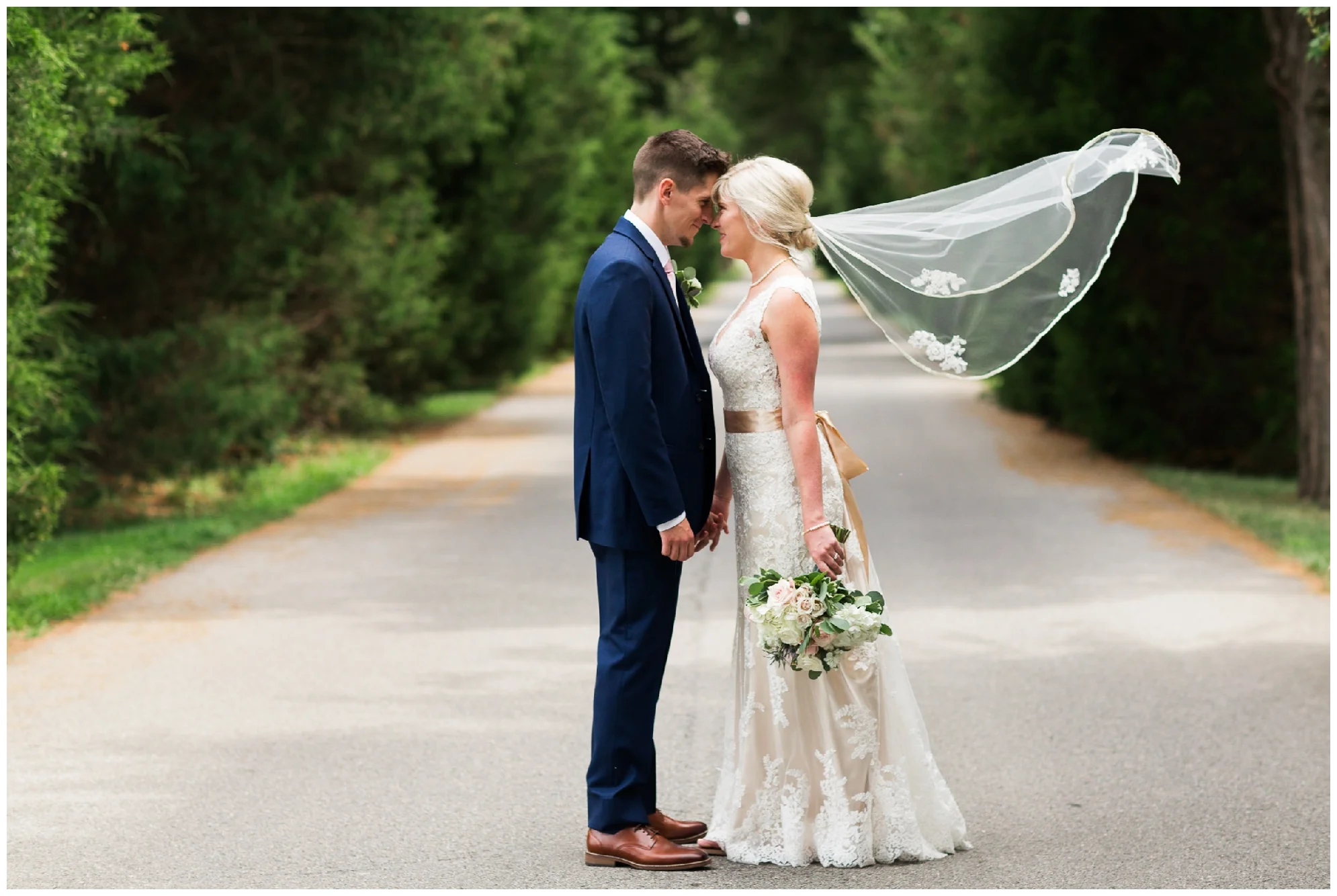 Gorgeous summer wedding at the stunning, waterside Jefferson Patterson Park featuring an outdoor ceremony, a dog guest of honor and sunset photos on the beach!