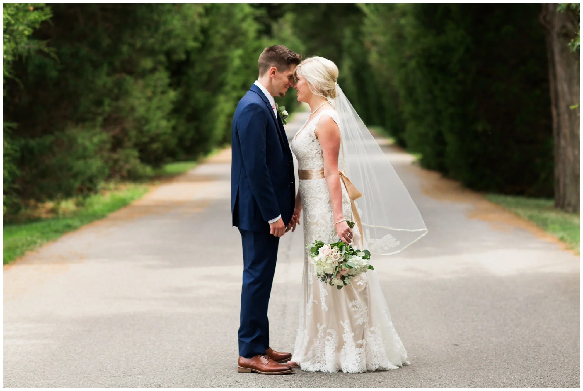 Gorgeous summer wedding at the stunning, waterside Jefferson Patterson Park featuring an outdoor ceremony, a dog guest of honor and sunset photos on the beach!