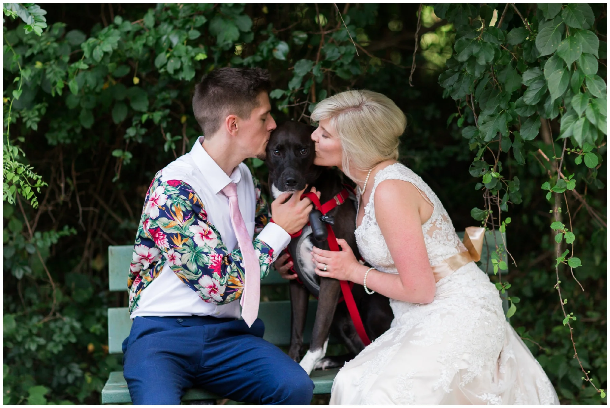 Gorgeous summer wedding at the stunning, waterside Jefferson Patterson Park featuring an outdoor ceremony, a dog guest of honor and sunset photos on the beach!