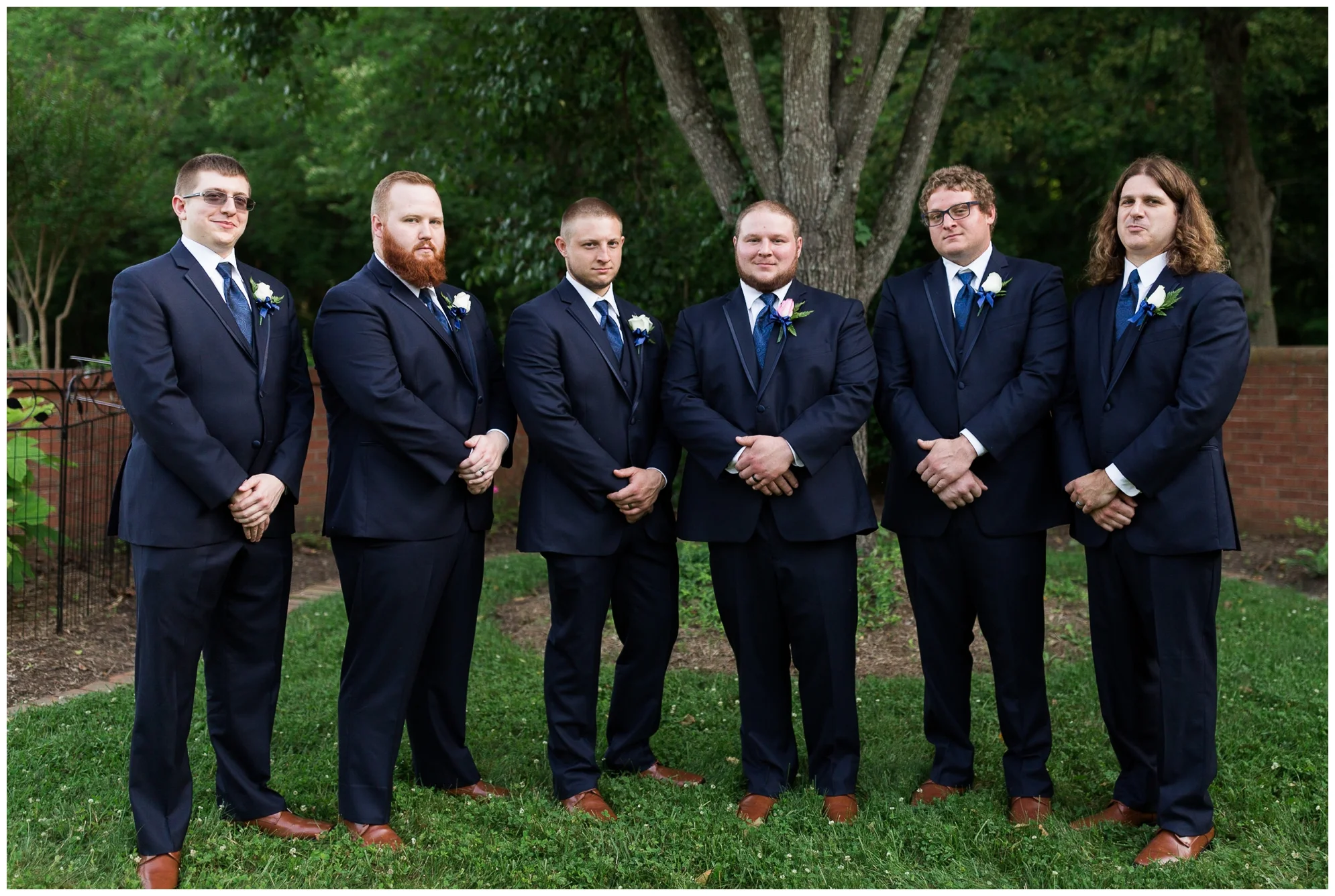 A beautiful navy and peach summer wedding at Quiet Waters Park in Annapolis, MD.