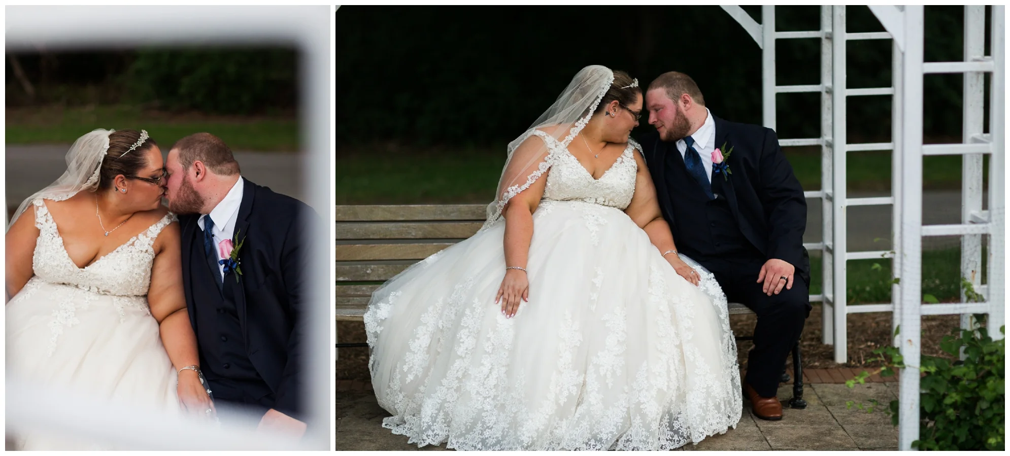 A beautiful navy and peach summer wedding at Quiet Waters Park in Annapolis, MD.