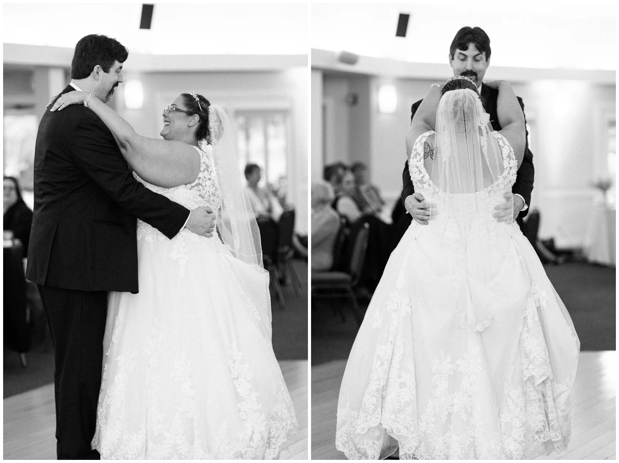 A beautiful navy and peach summer wedding at Quiet Waters Park in Annapolis, MD.