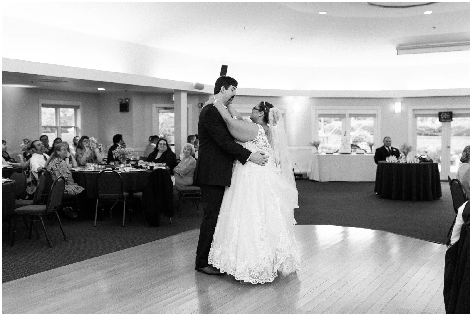 A beautiful navy and peach summer wedding at Quiet Waters Park in Annapolis, MD.