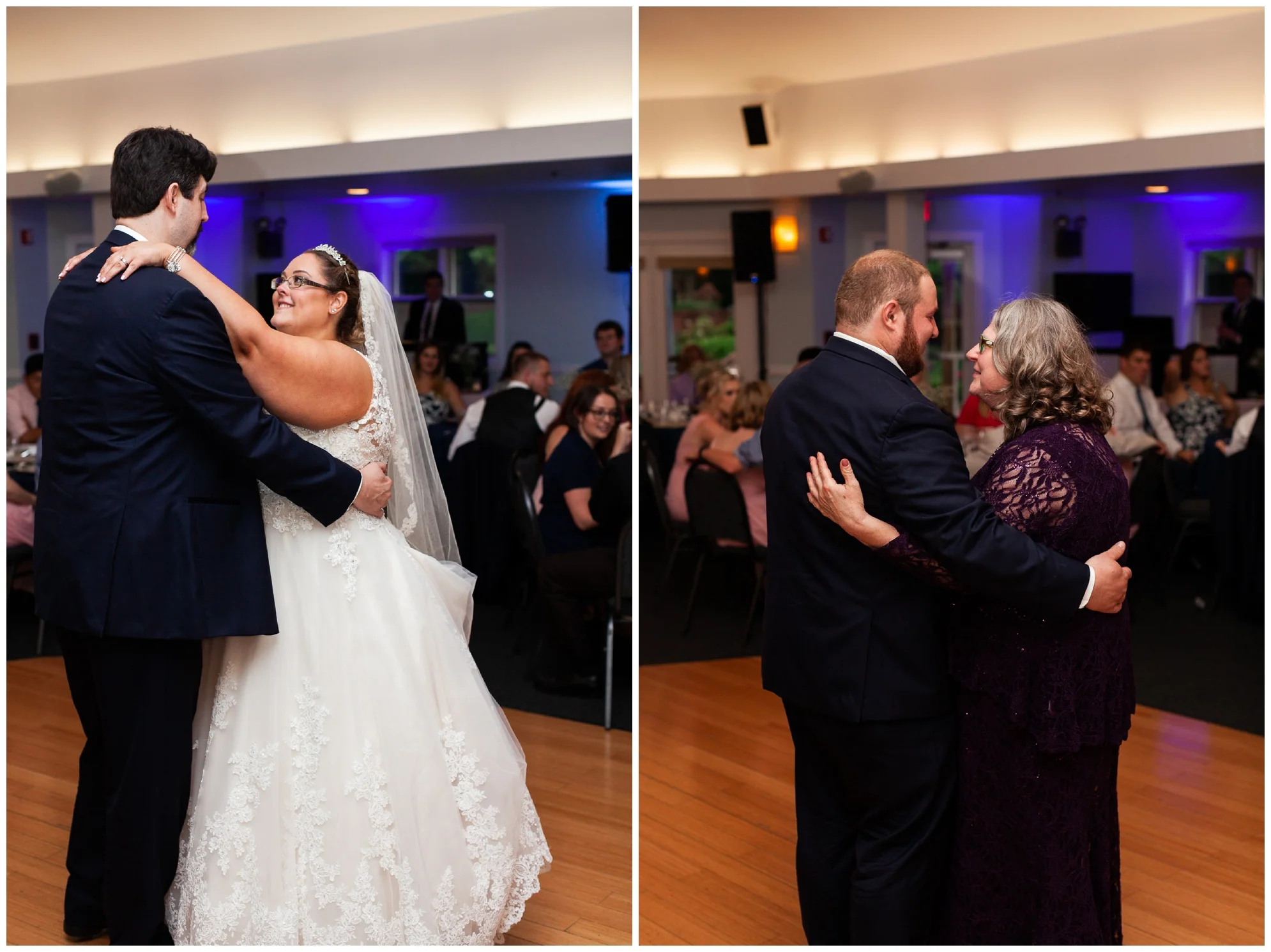 A beautiful navy and peach summer wedding at Quiet Waters Park in Annapolis, MD.