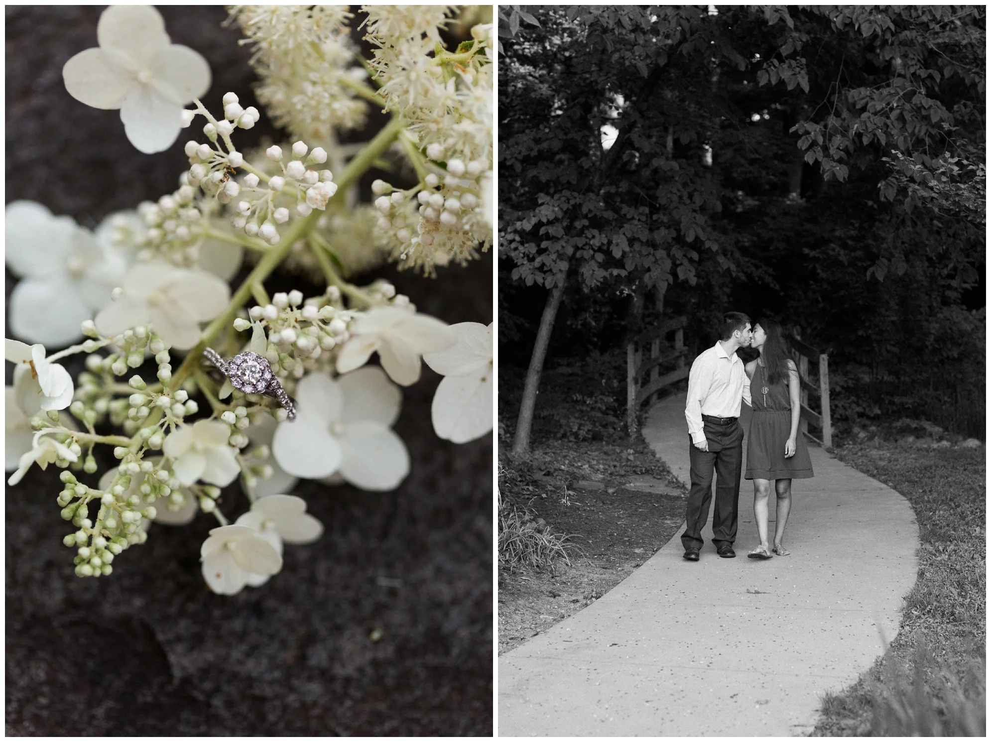 JMU arboretum summer engagement session during late August 2018