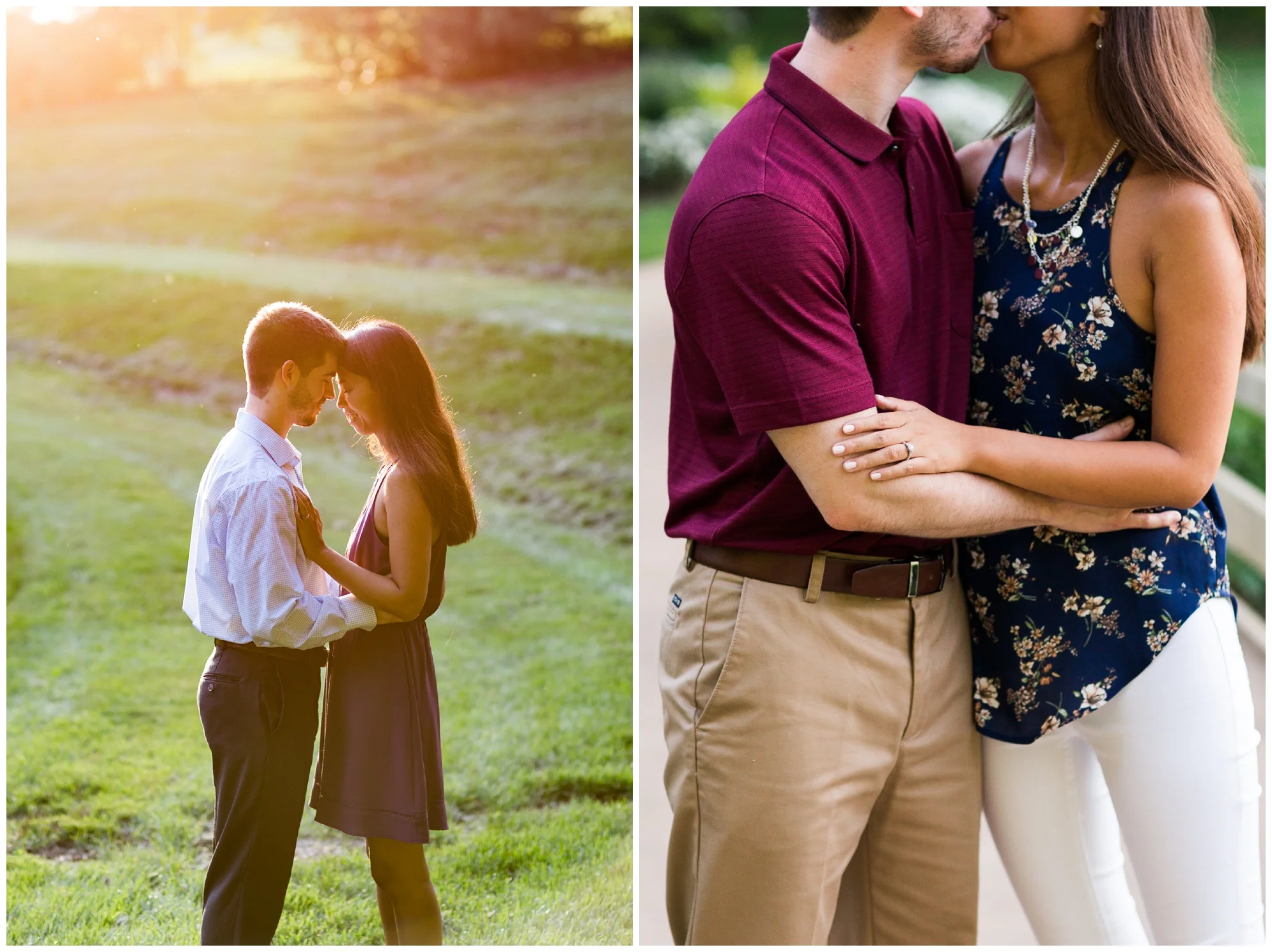 JMU arboretum summer engagement session during late August 2018