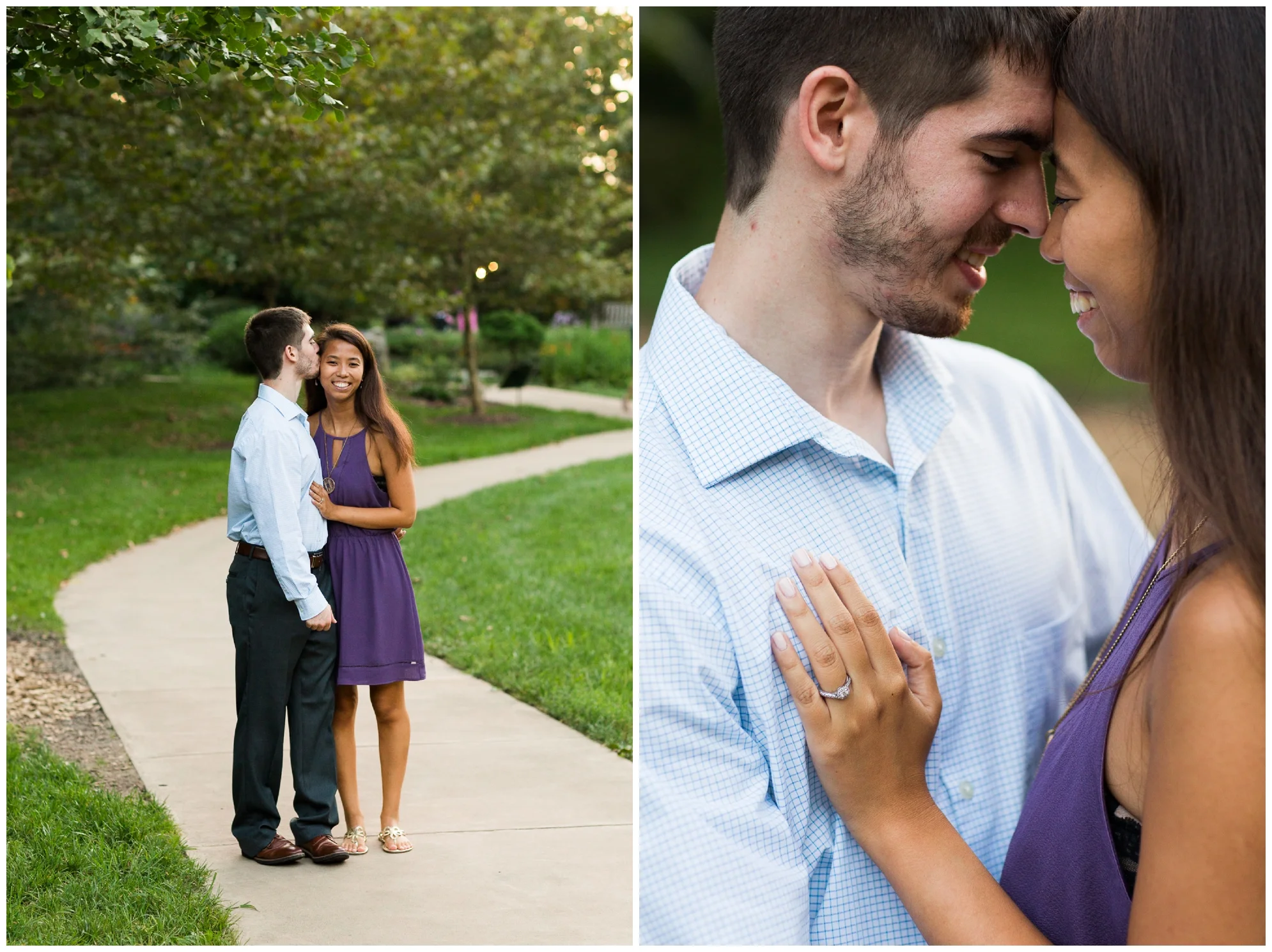 JMU arboretum summer engagement session during late August 2018