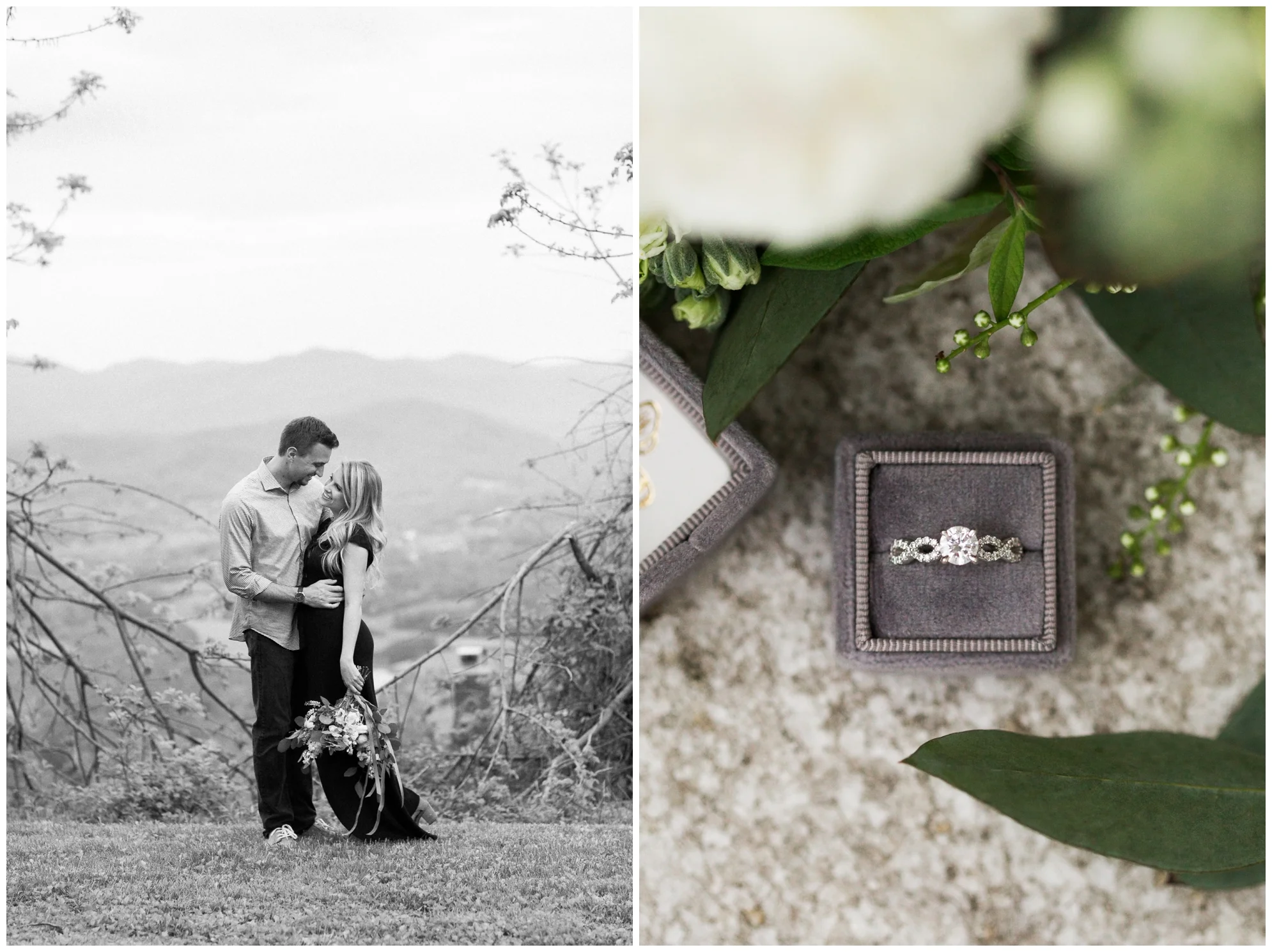Summer in Virginia engagement session at Swannaona Palace on Afton Mountain