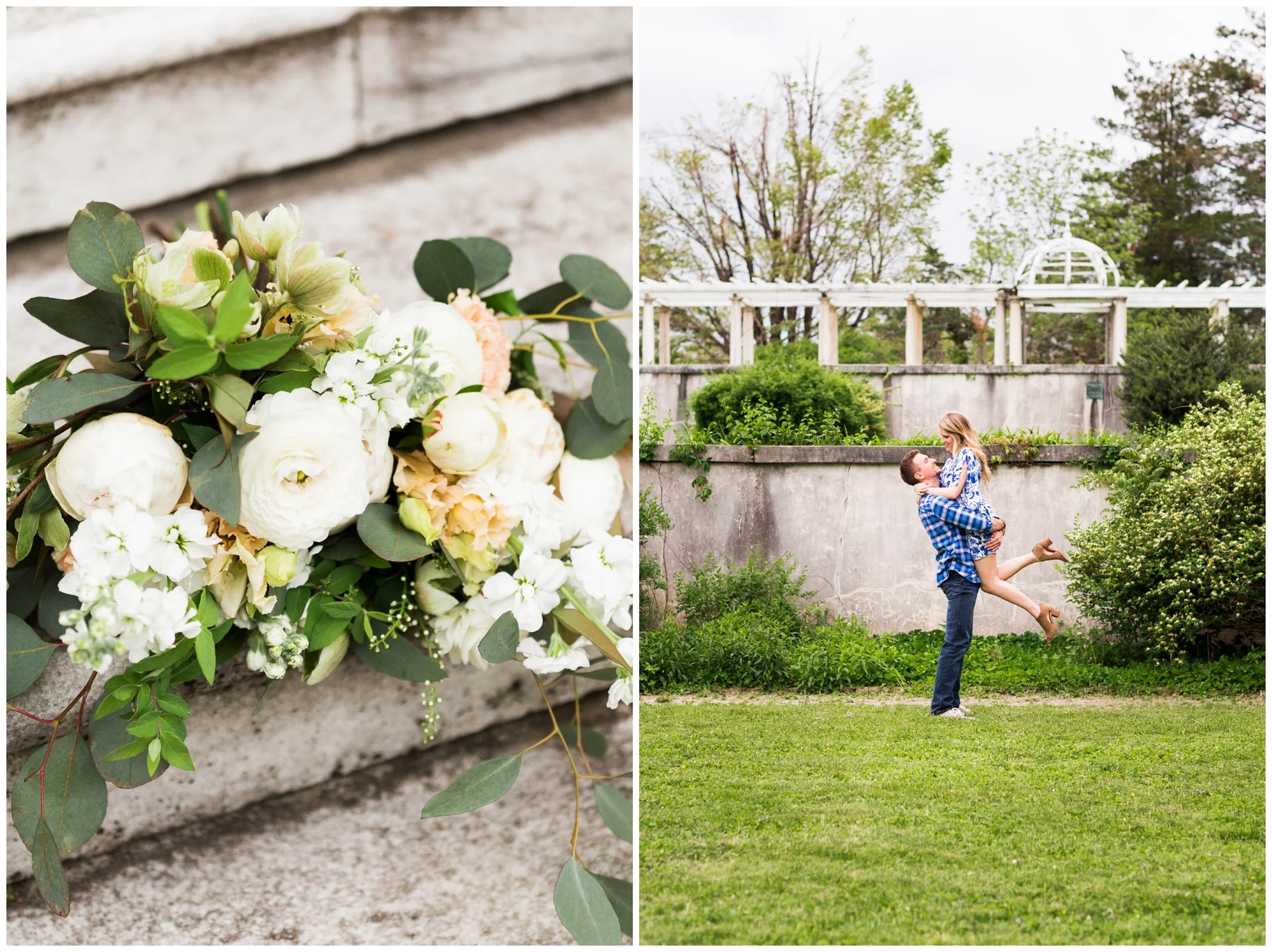 Summer in Virginia engagement session at Swannaona Palace on Afton Mountain