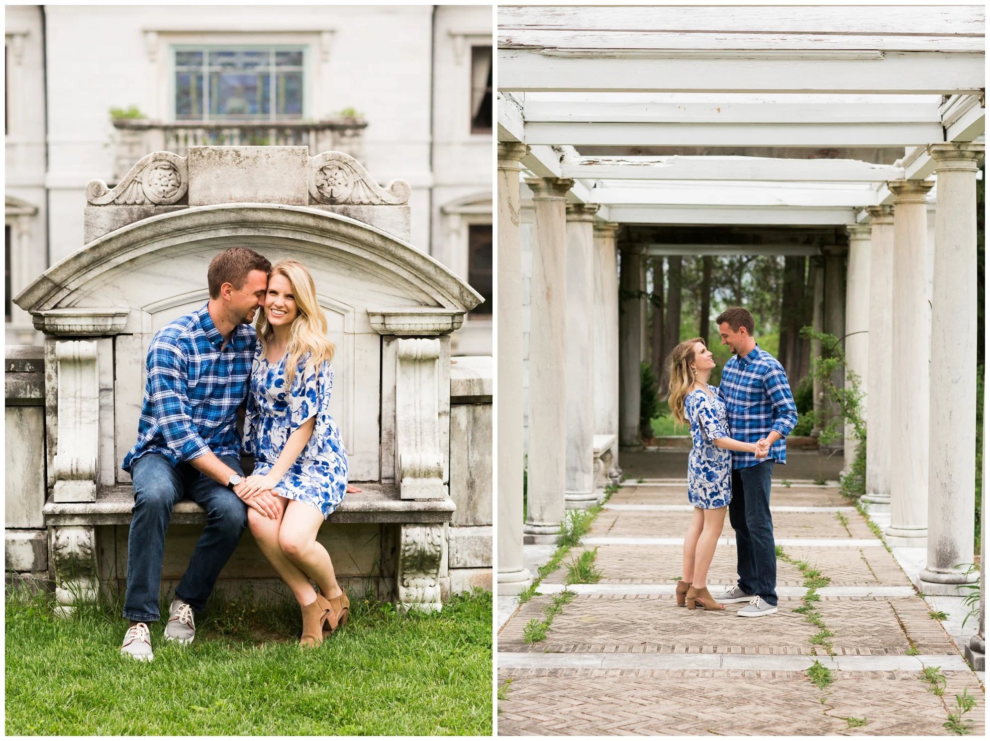 Summer in Virginia engagement session at Swannaona Palace on Afton Mountain