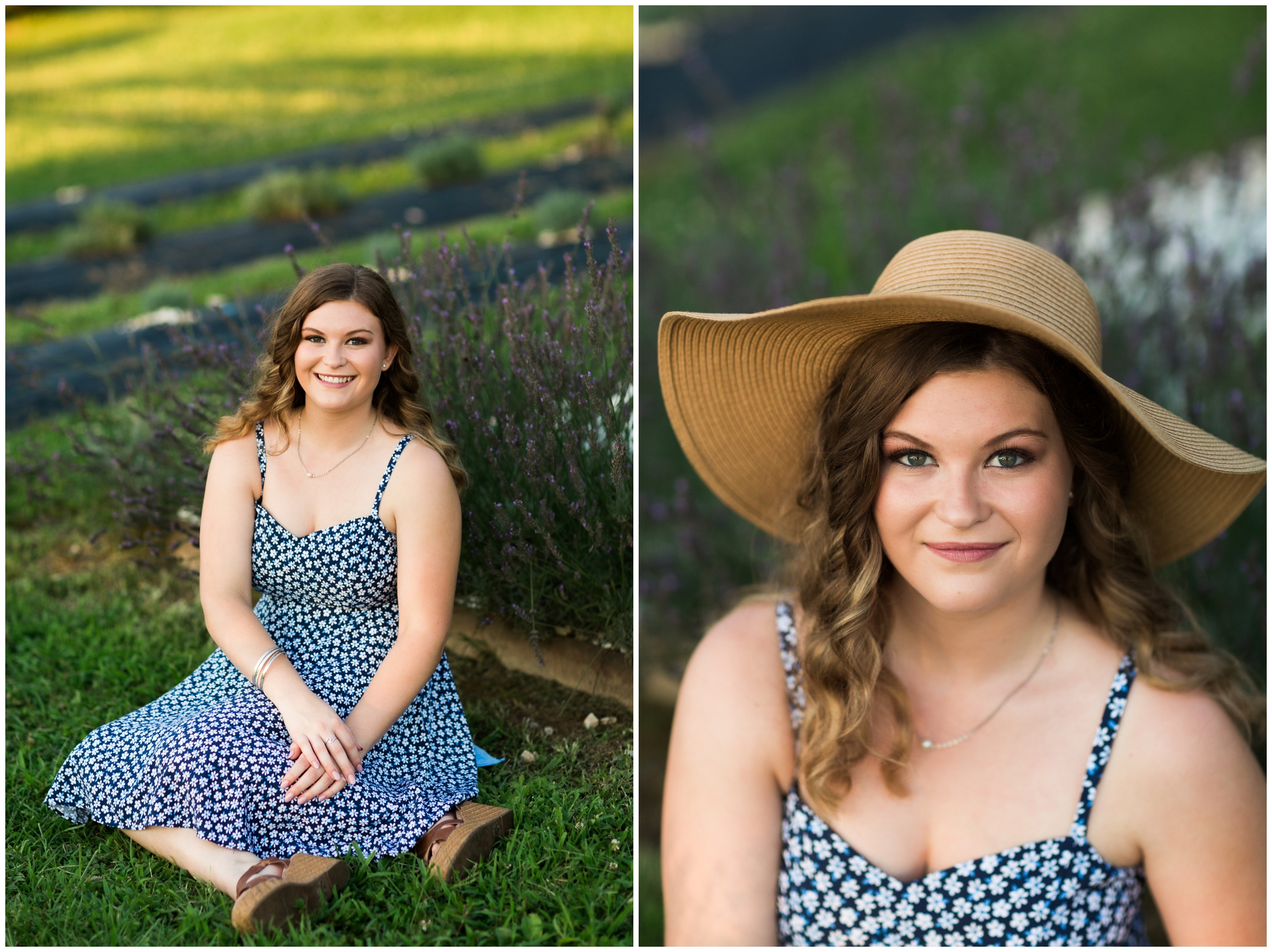 Fort Defiance High School Class of 2020 Senior Session at Tantivy Lavender Farm in Augusta County, Blue Ridge Mountains of Virginia