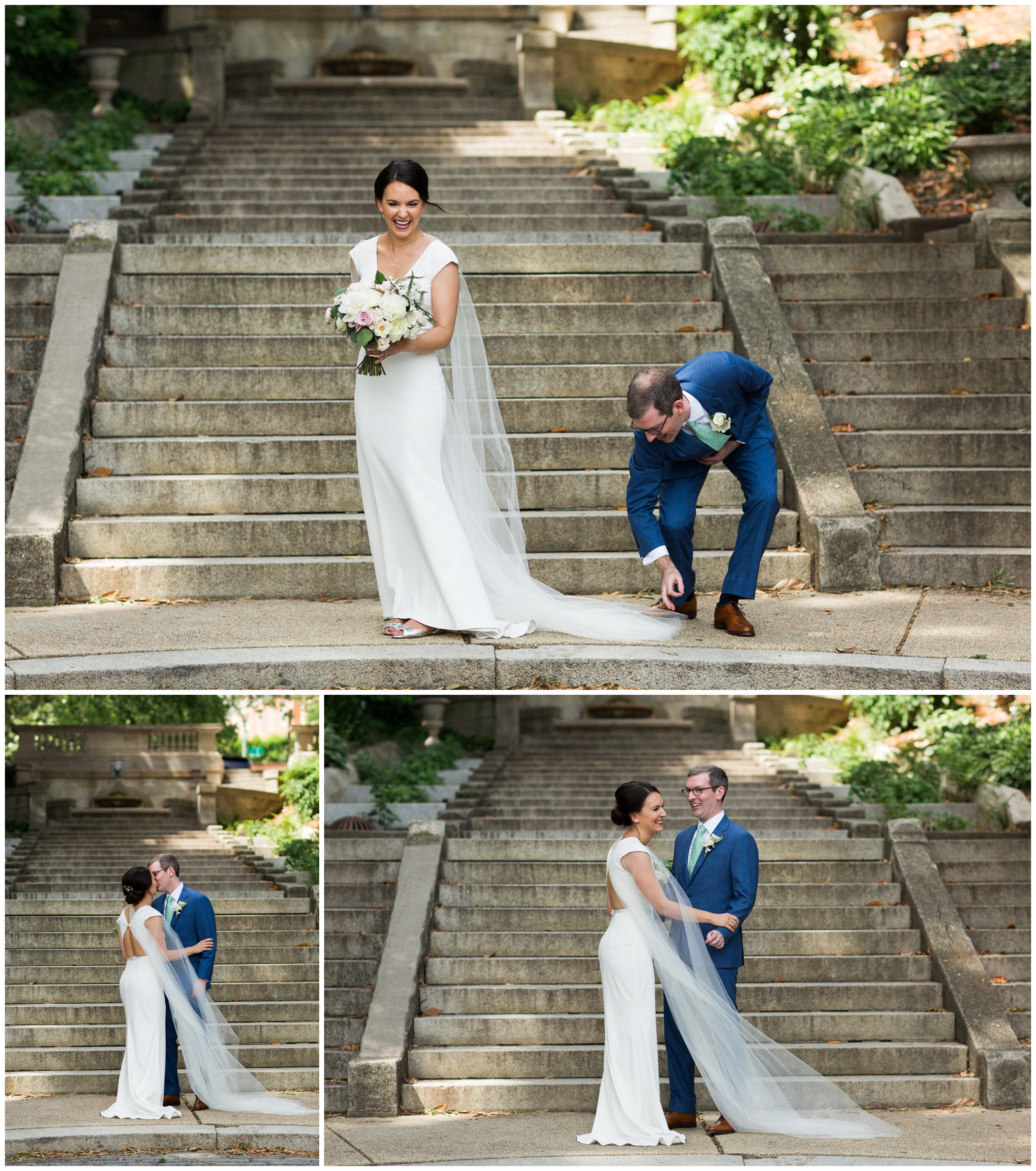 Summer Washington DC wedding at the Toolbox Pilates Art Studio and the Spanish Steps during DC Pride featuring Timber Pizza Co.