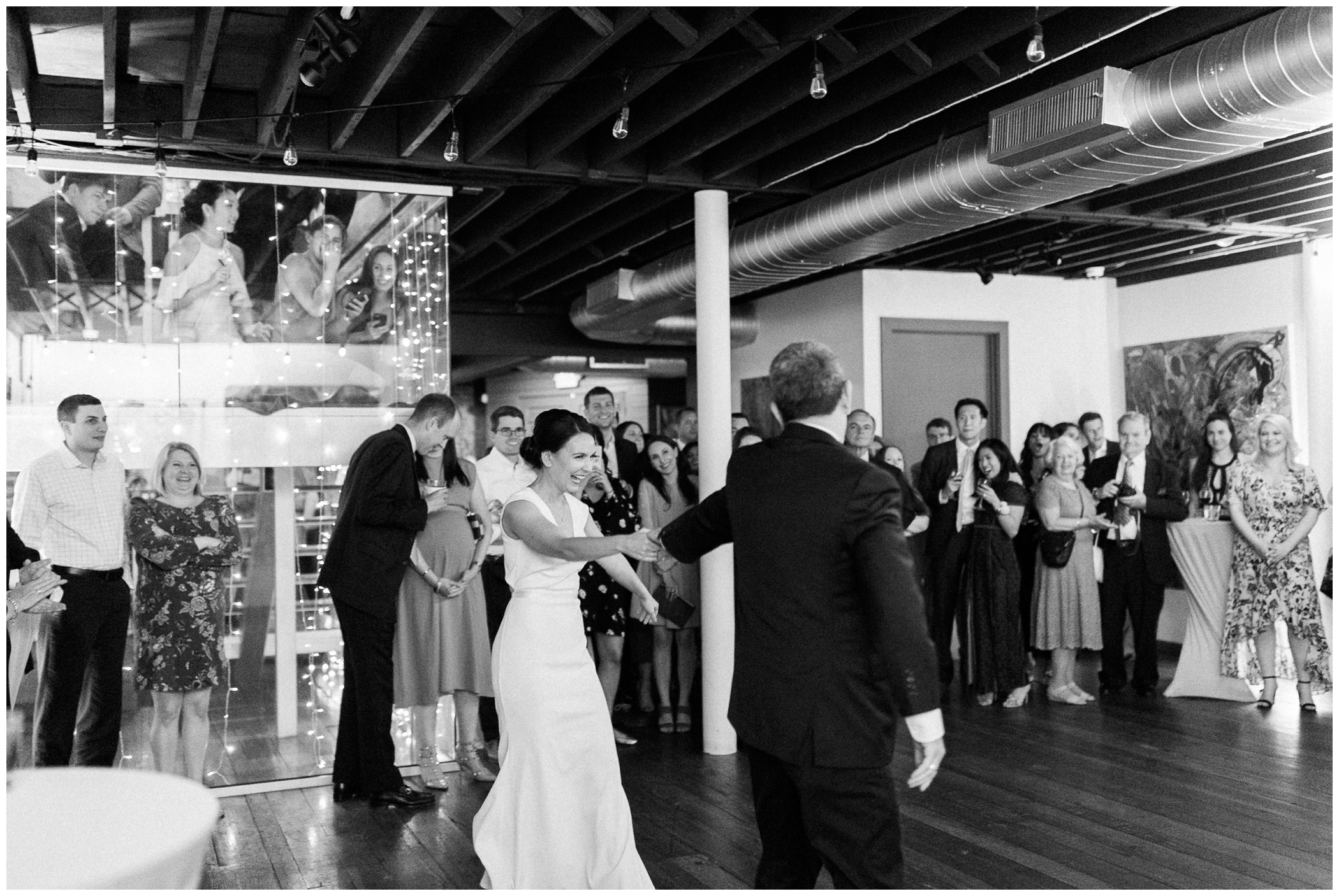 Summer Washington DC wedding at the Toolbox Pilates Art Studio and the Spanish Steps during DC Pride featuring Timber Pizza Co.