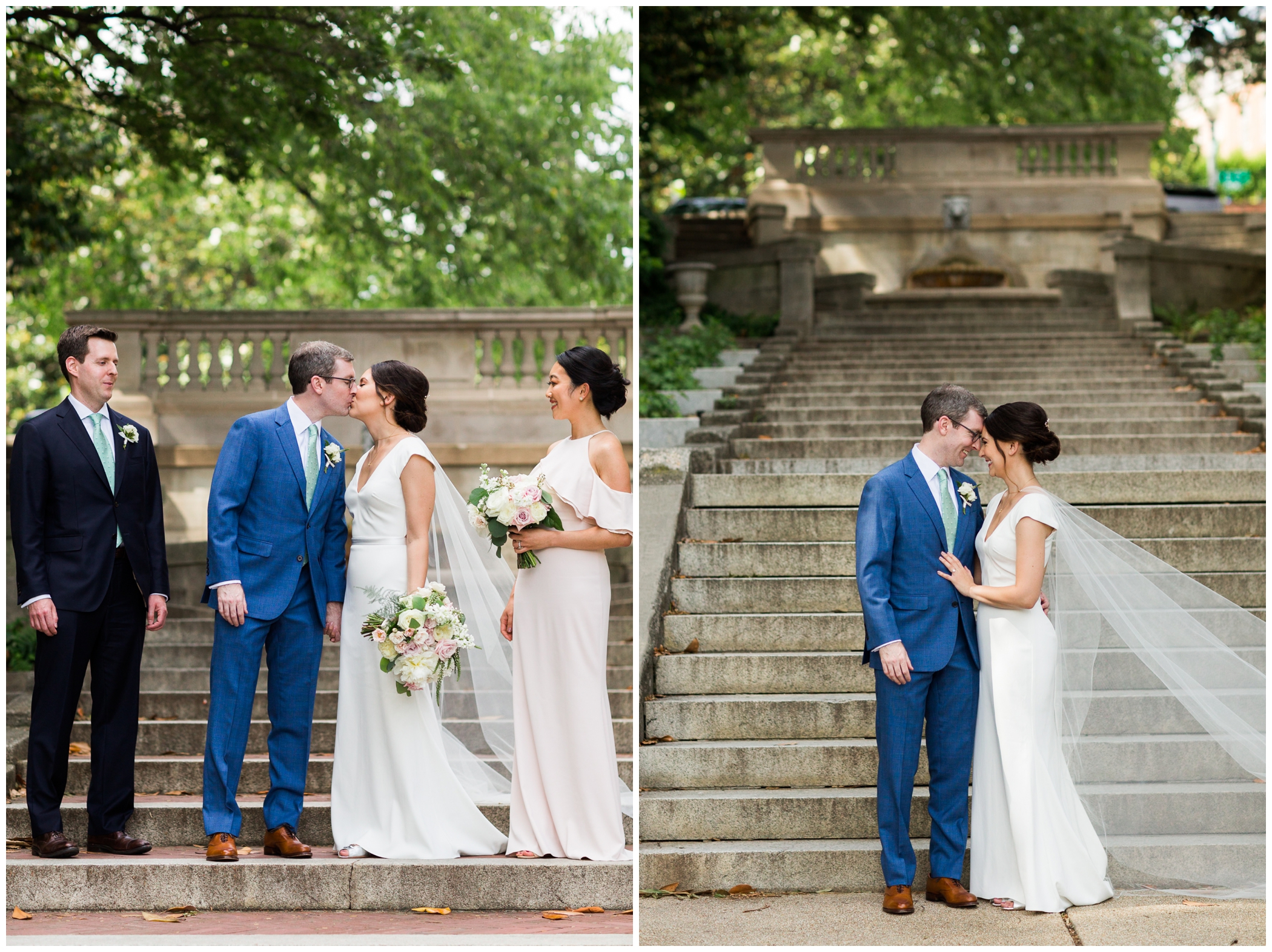 Summer Washington DC wedding at the Toolbox Pilates Art Studio and the Spanish Steps during DC Pride featuring Timber Pizza Co.