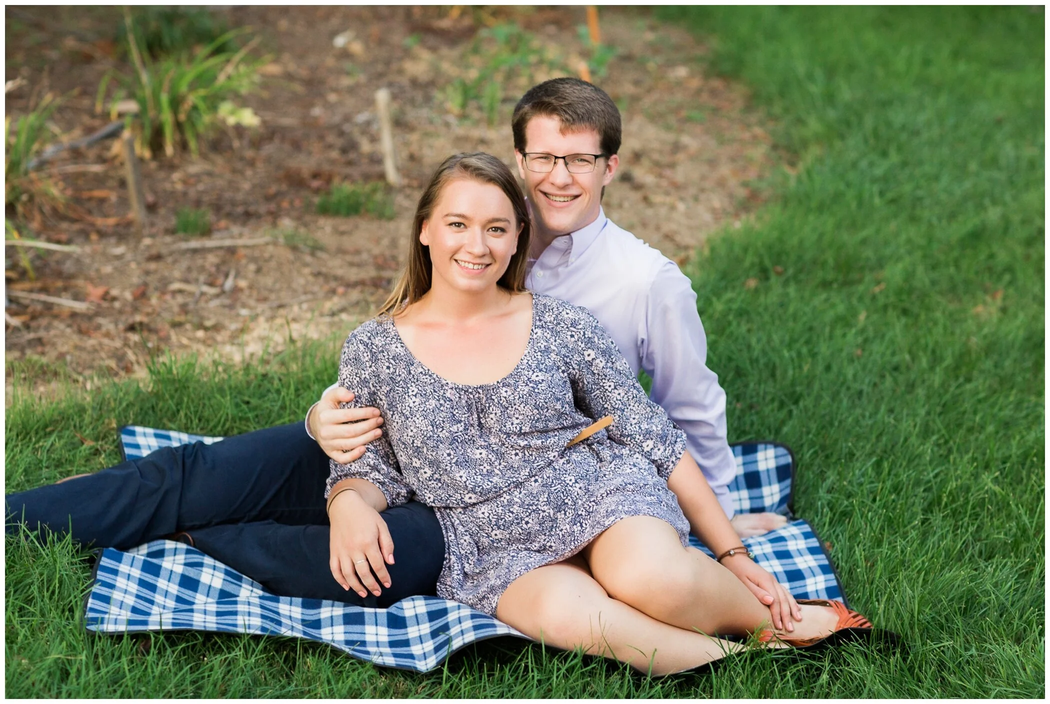Fall family photos at Andre Viette Nursery in Fisherville VA featuring a german shepherd puppy