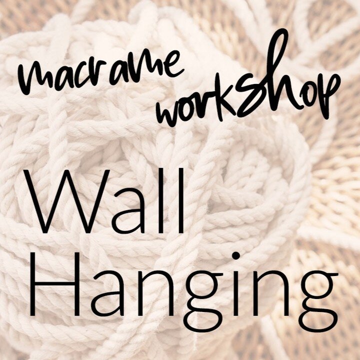 There are still some spots open in the Macrame Wall Hanging workshop on Thursday, 4/27 from 6pm to 8pm @hardihood_cowork. These are small workshops that allow for more one on one time.

Join me as I teach some simple knot tying techniques to create a
