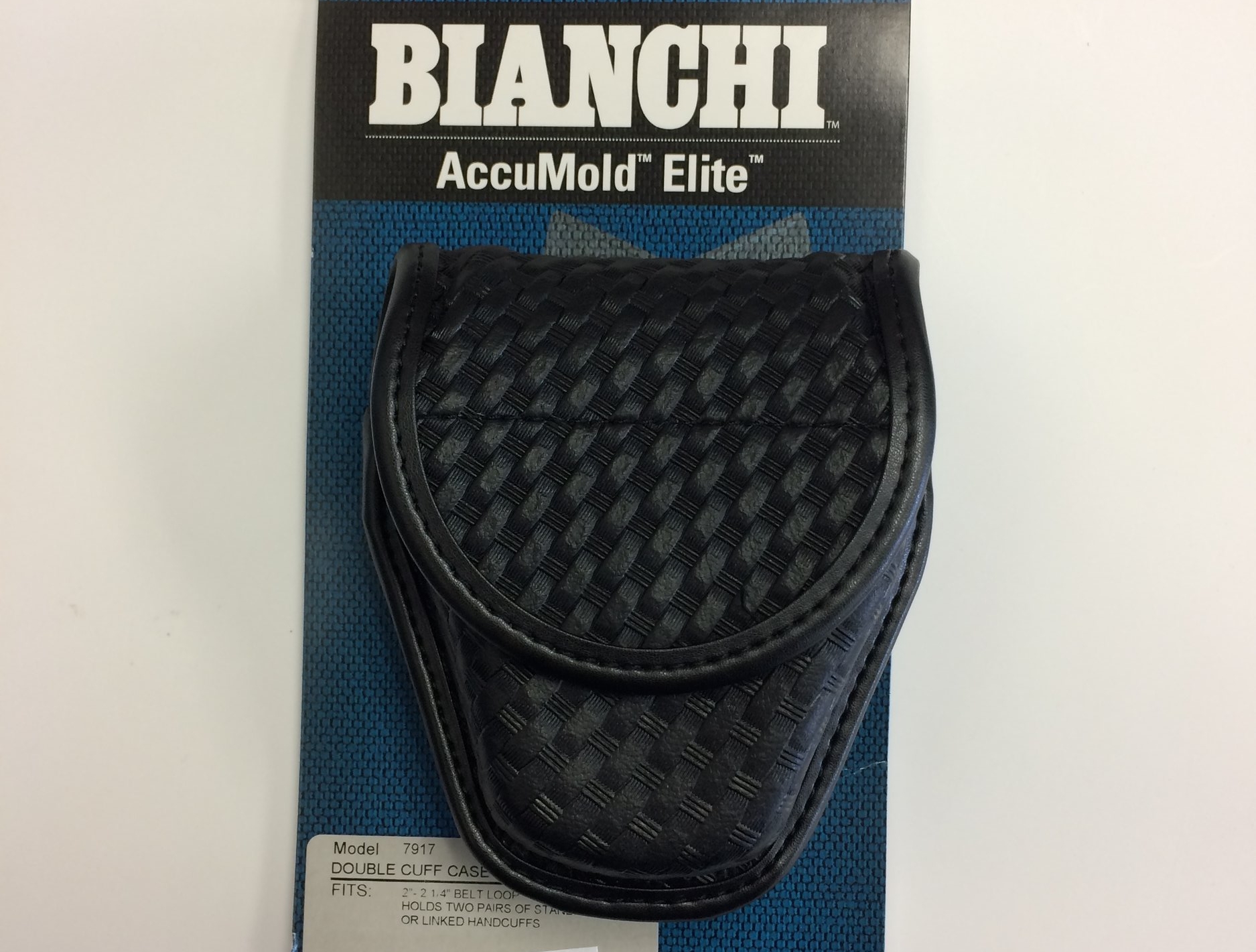 Bianchi 22199 AccuMold Elite Brass Snap Double Cuff Case Basketweave 