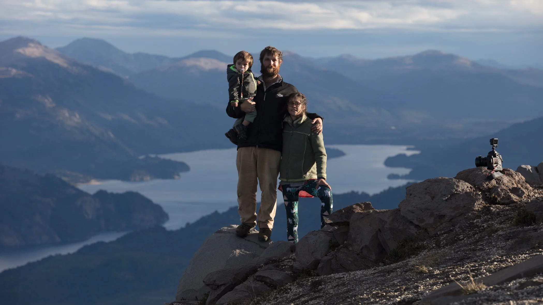 Simón, Inés and their son Teo while travelling through Northern Patagonia - Argentina