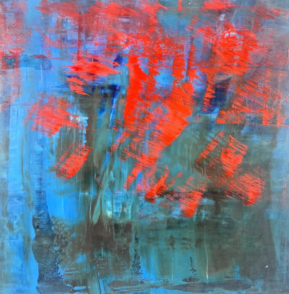 Untitled #3, 12 x 12”, oil on wood