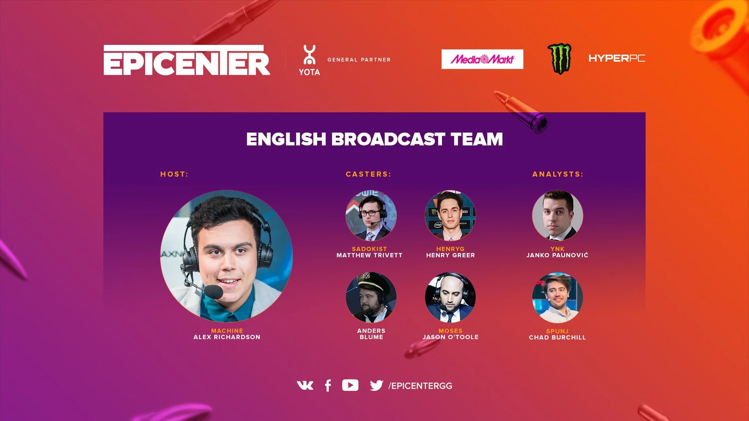 EPICENTER 2017 - Schedule and Talent | Esports Tales
