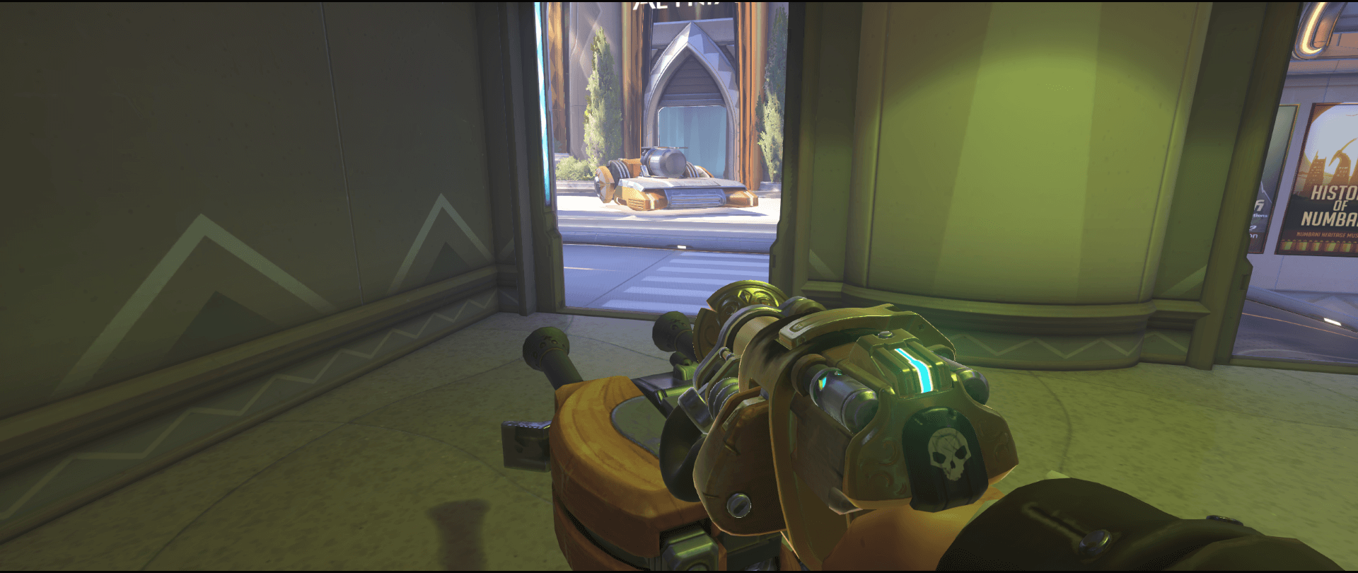 Torbjorn turret spot Numbani first point Overwatch