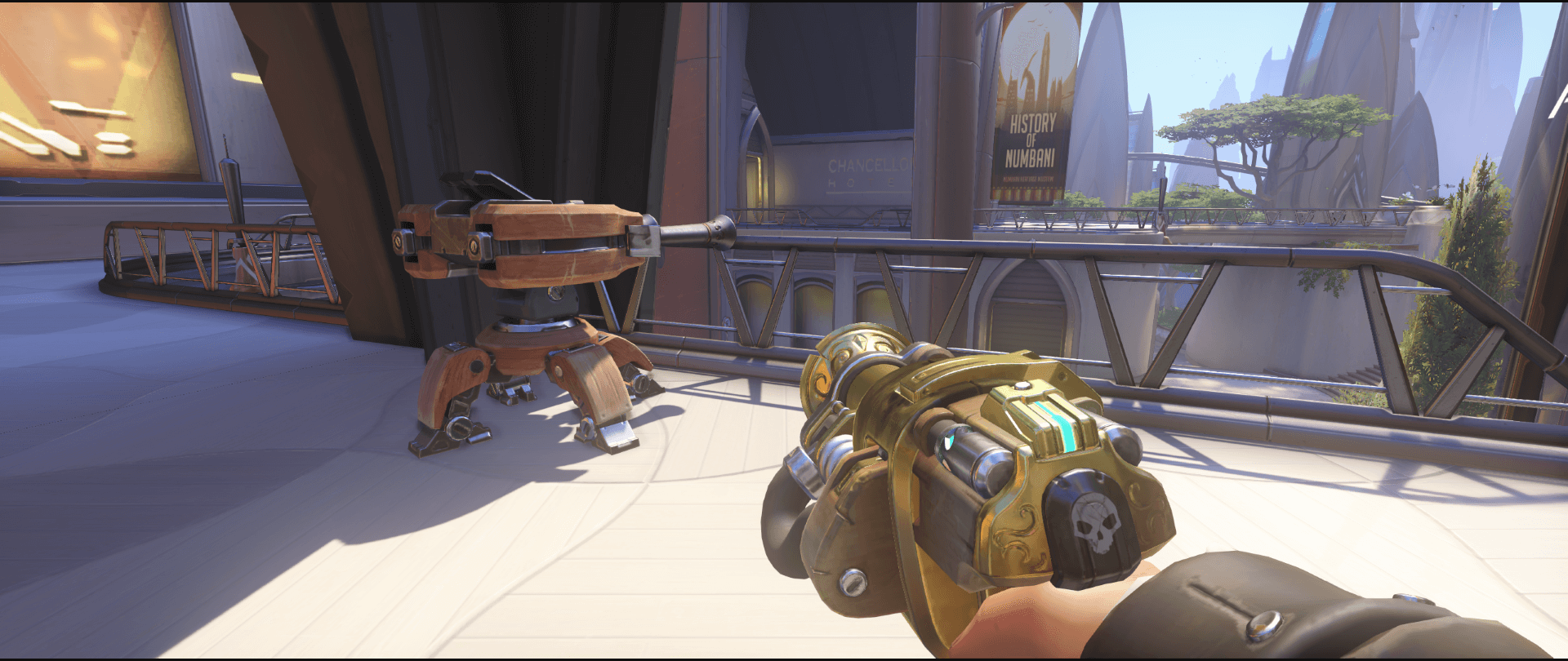 Torbjorn turret spot Numbani first point Overwatch