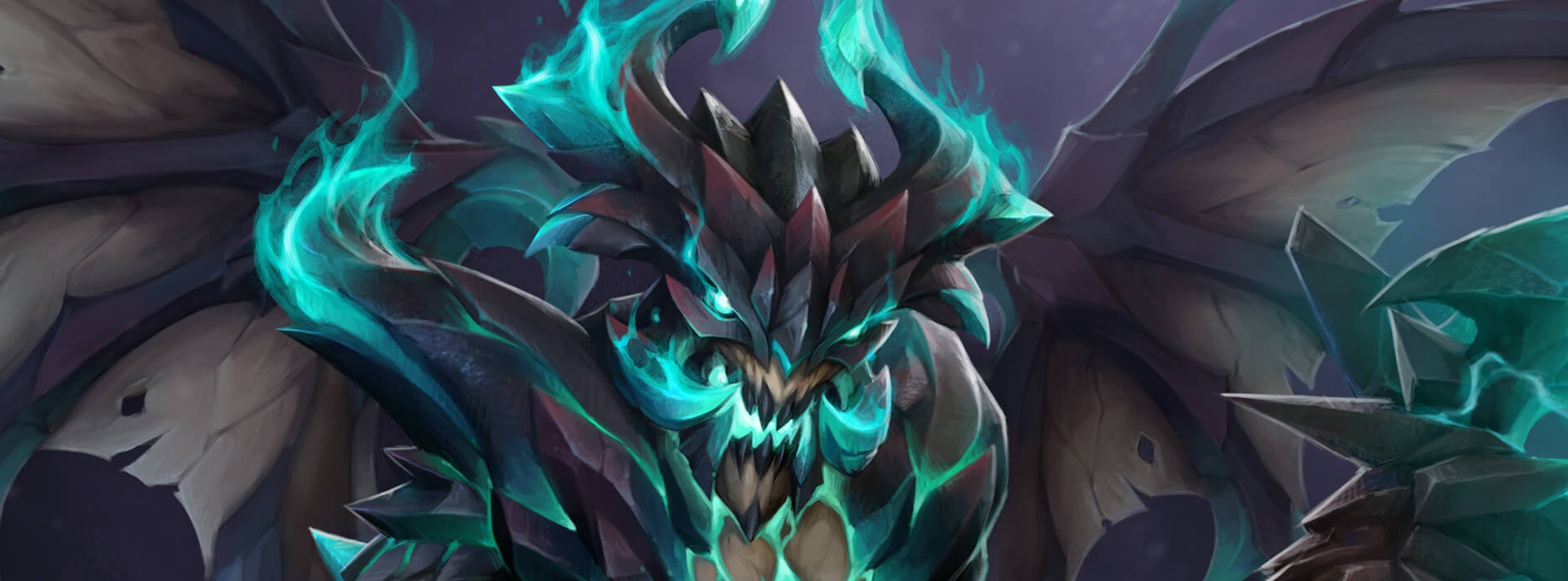 Herald of Measureless Ruin loading screen for Outworld Devourer. A set created for Mushi. Image: Valve