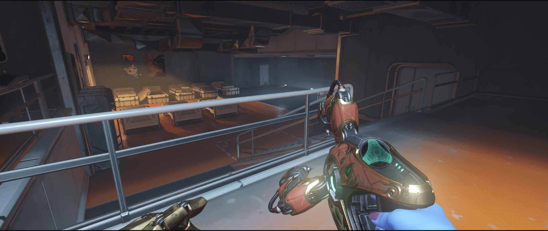 Symmetra shield generator spot Watchpoint Gibraltar spawn second point.png
