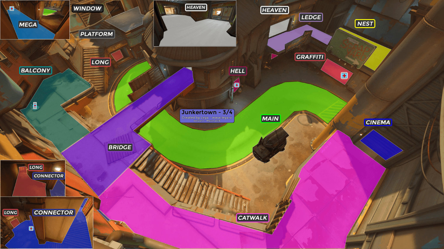 Junkertown map callouts three Overwatch