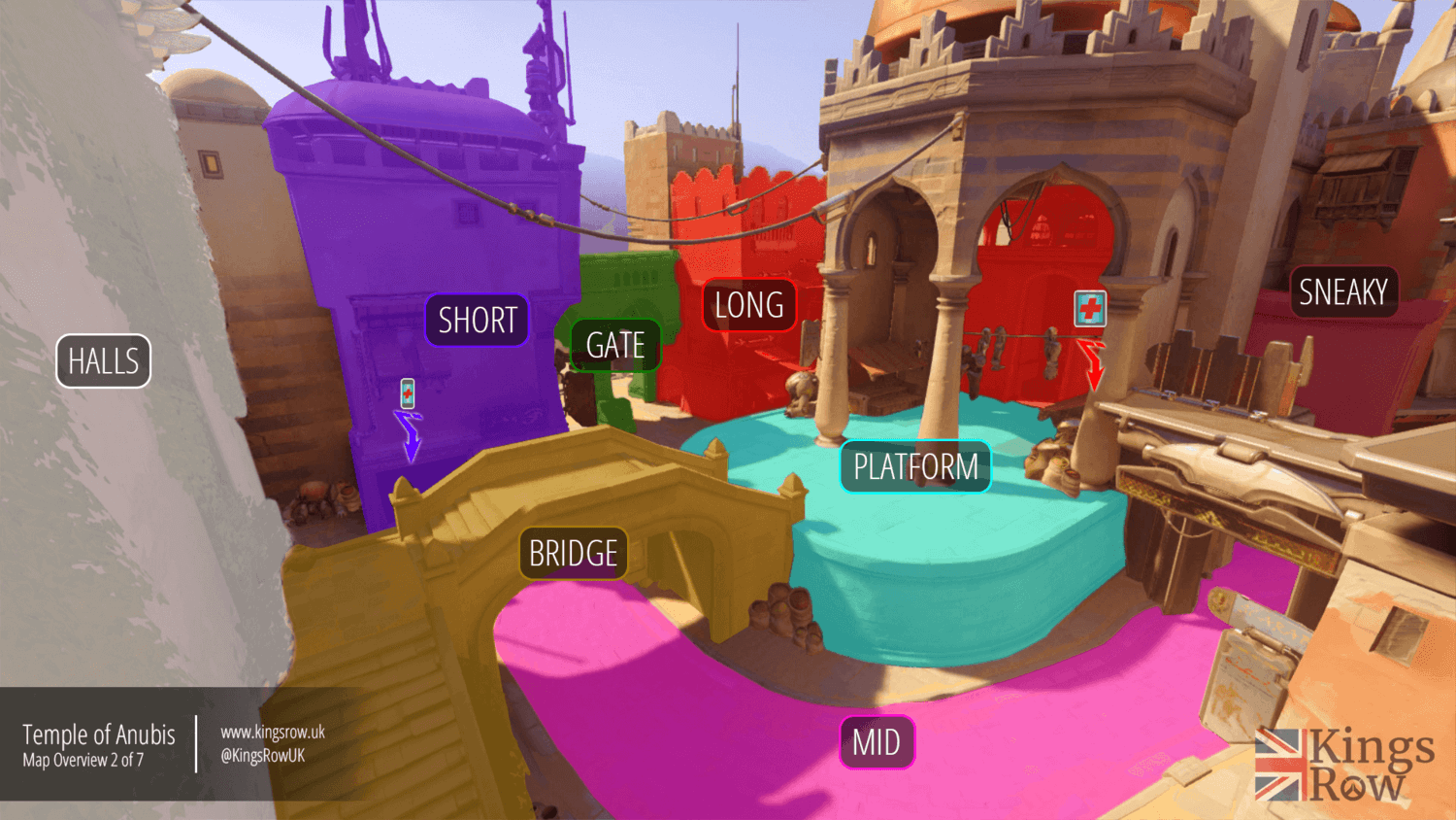 Temple of Anubis map callouts two Overwatch