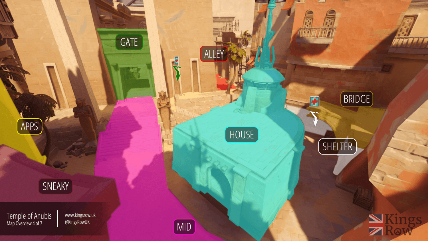 Temple of Anubis map callouts four Overwatch