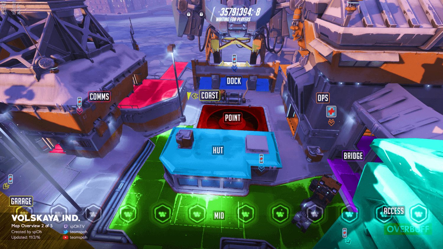 Volskaya Industries map callouts two Overwatch