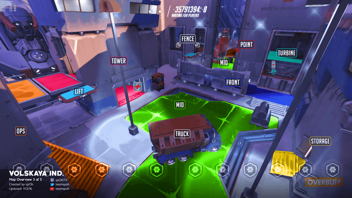Volskaya Industries map callouts three Overwatch