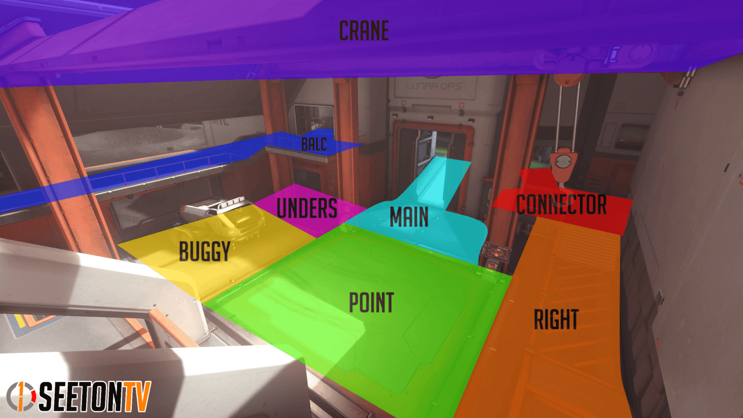 Horizon Lunar Colony map callouts ten Overwatch