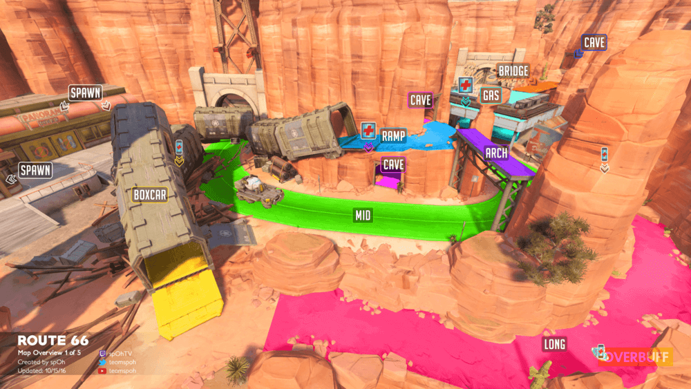 Route 66 map callouts one Overwatch
