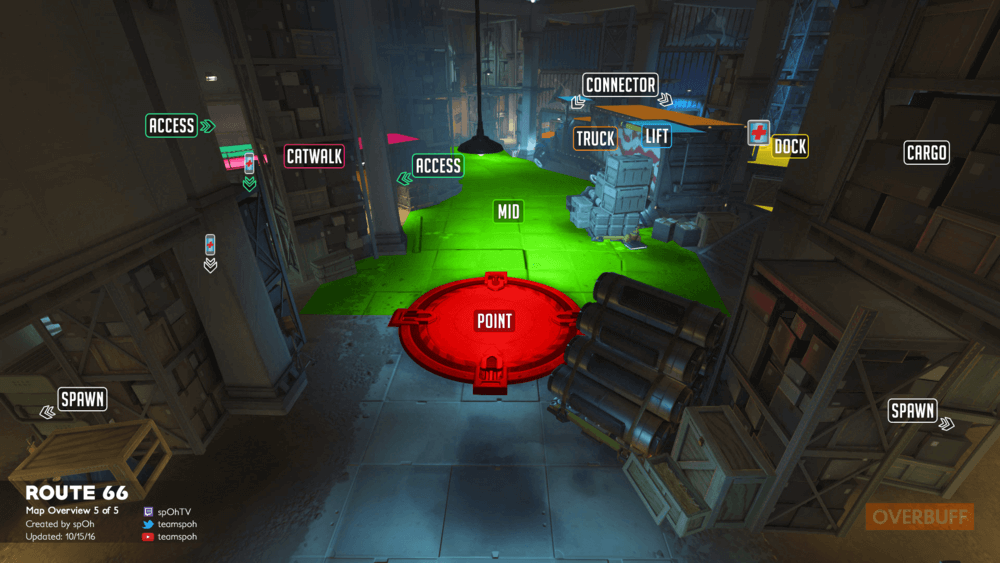 Route 66 map callouts five Overwatch