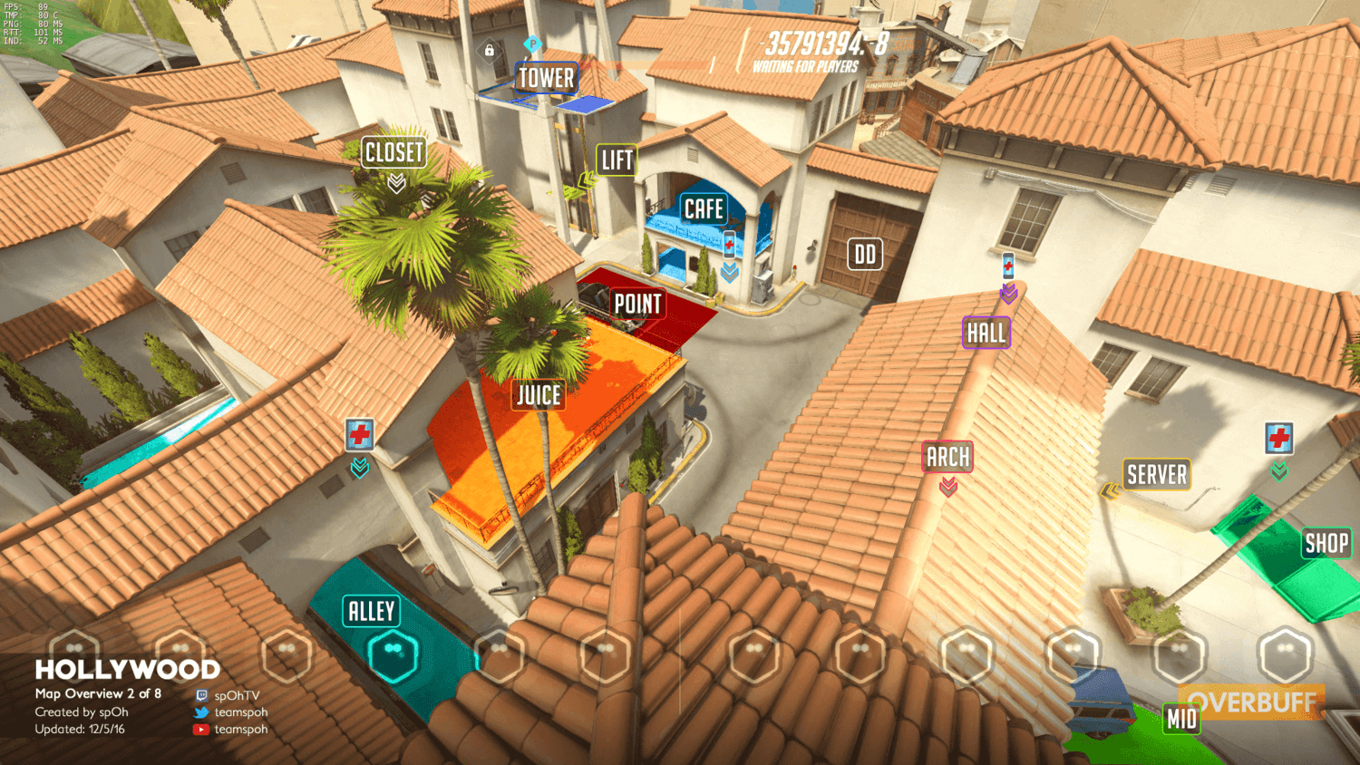 Hollywood map callouts two Overwatch