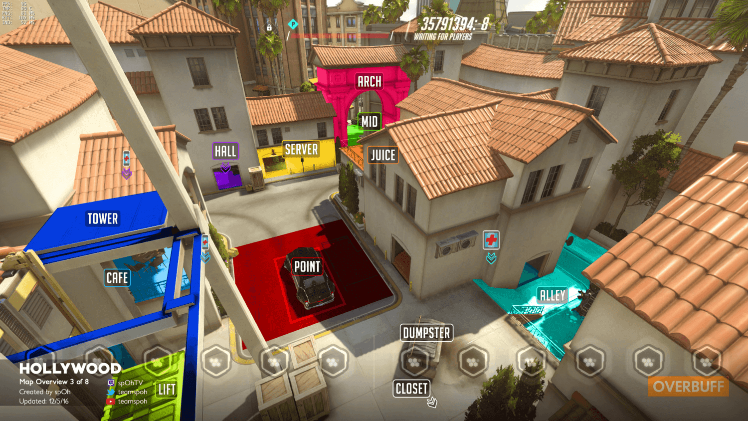 Hollywood map callouts three Overwatch