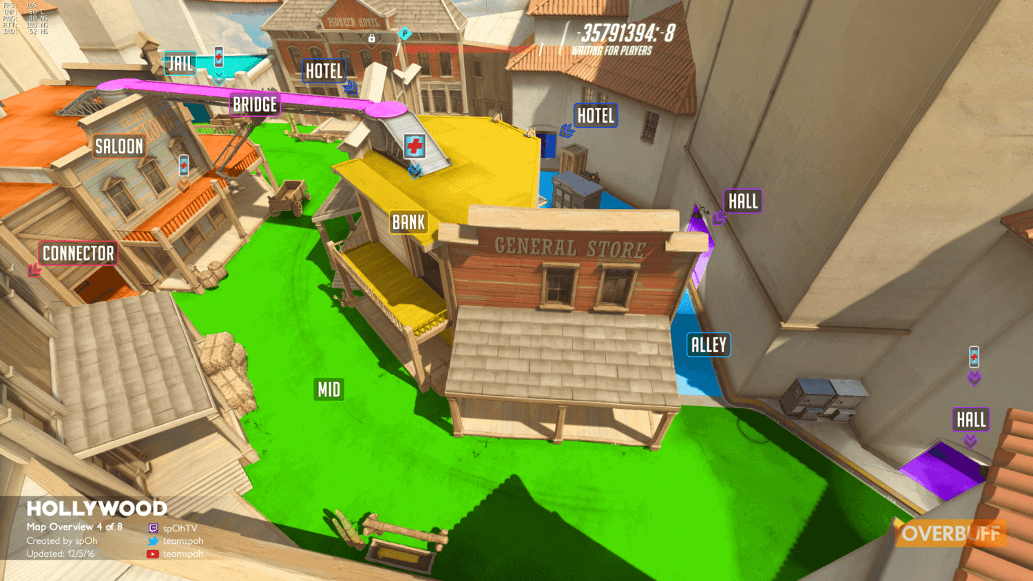 Hollywood map callouts four Overwatch
