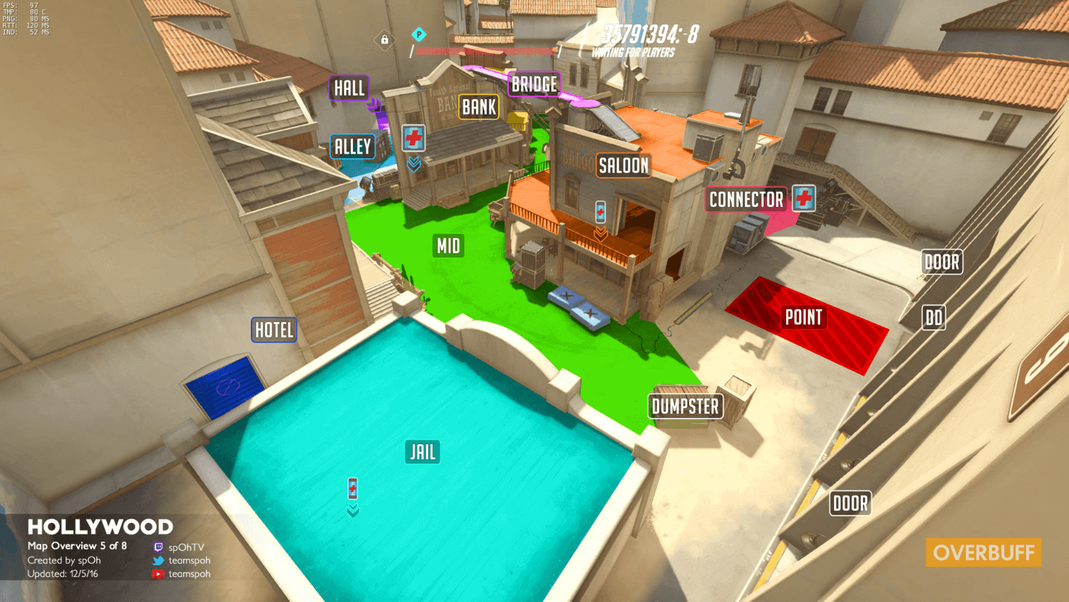 Hollywood map callouts five Overwatch