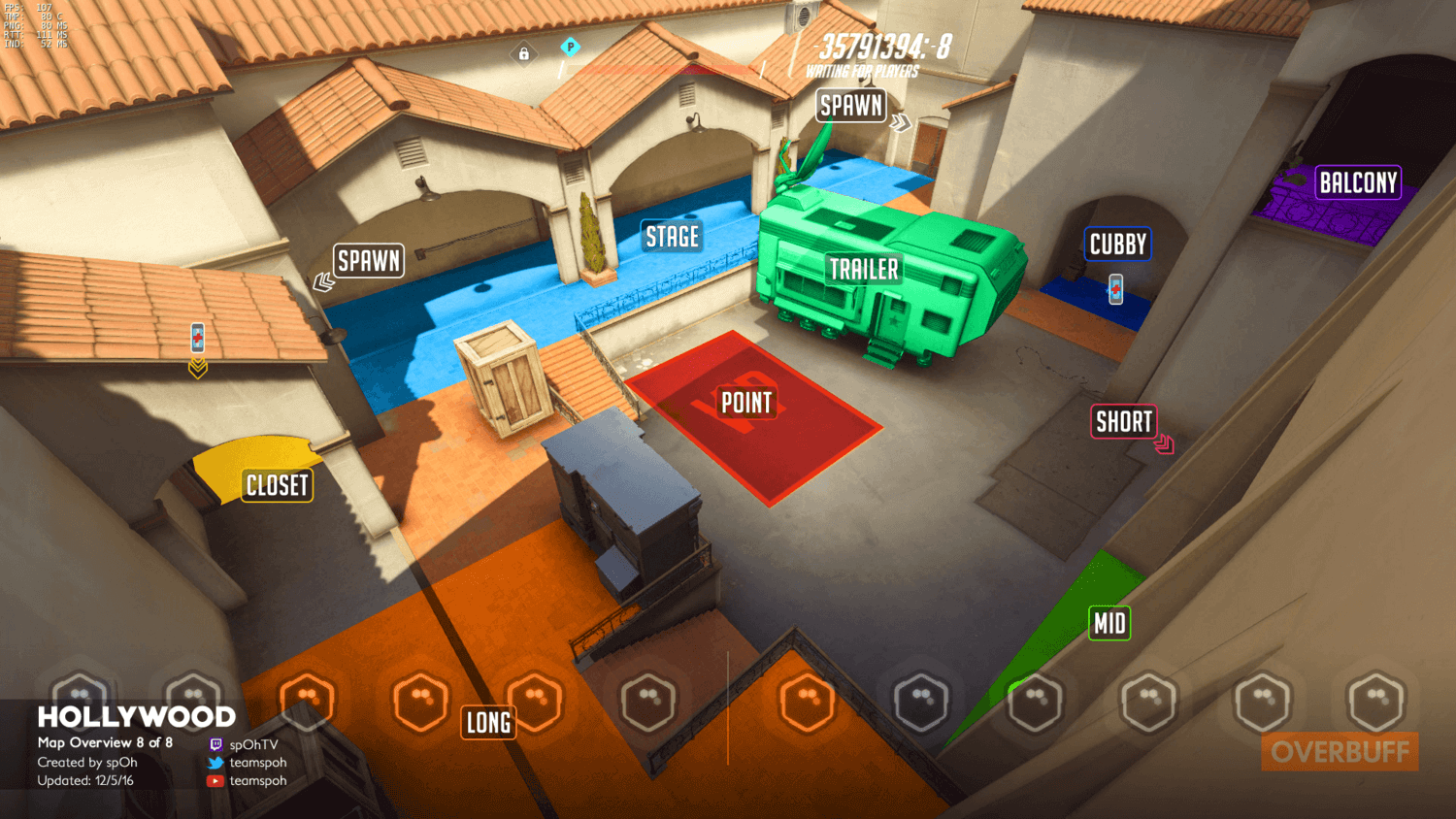 Hollywood map callouts eight Overwatch