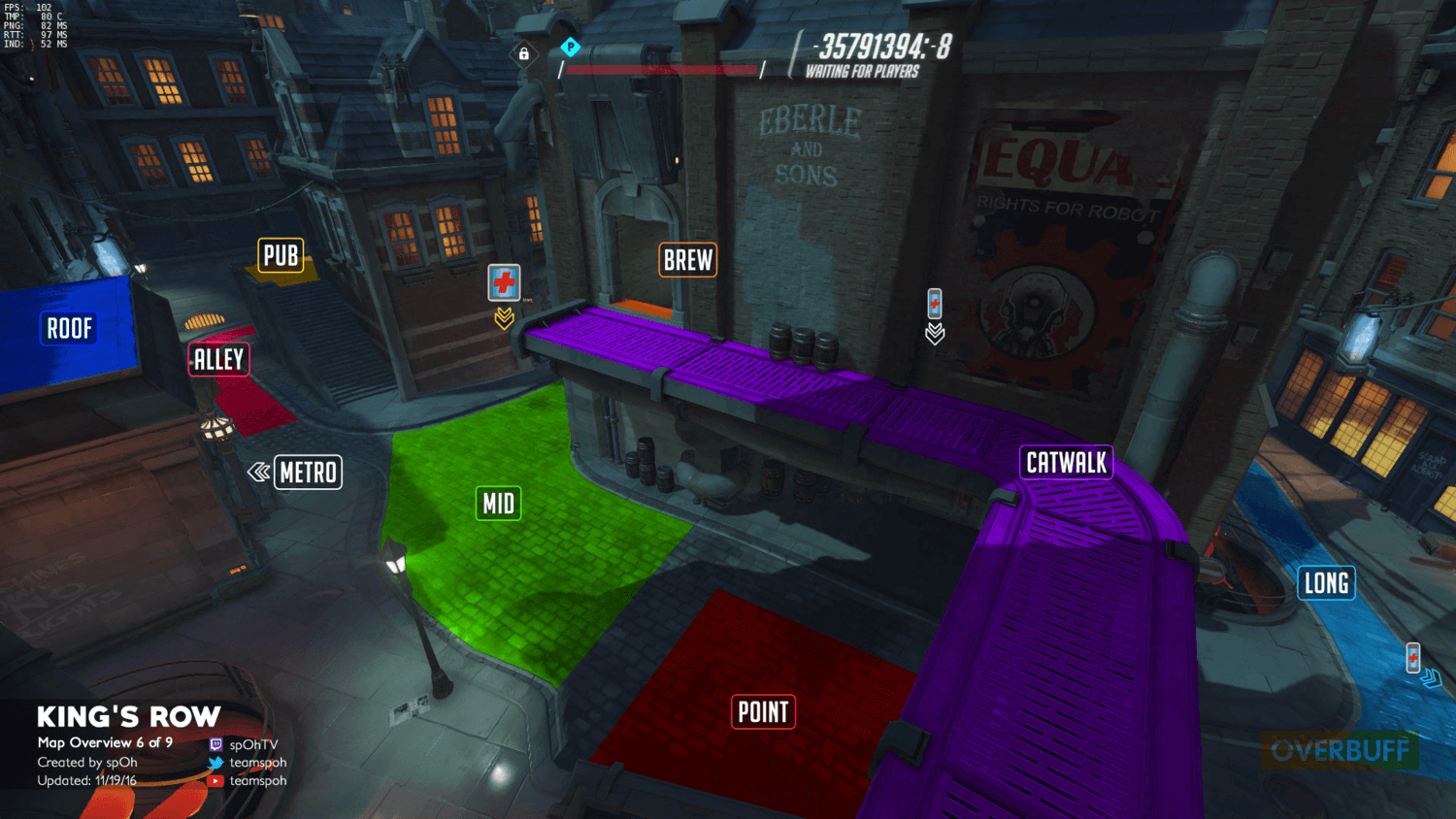 King's Row map callouts six Overwatch
