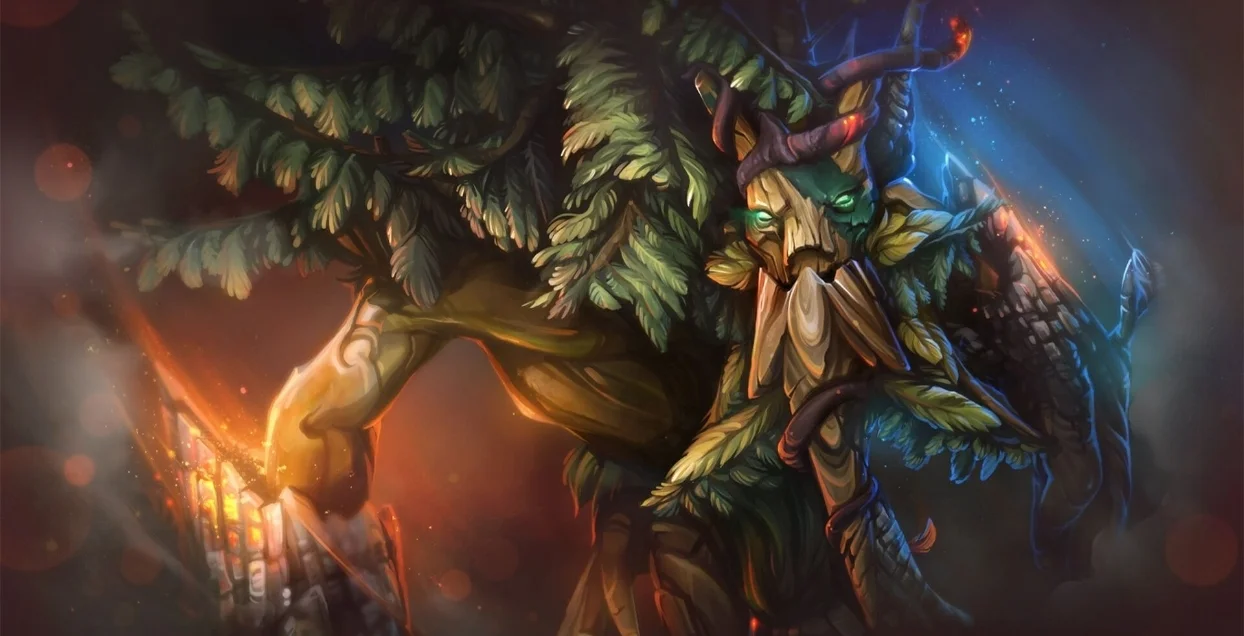 Emberbark loading screen for Treant Protector - Valve