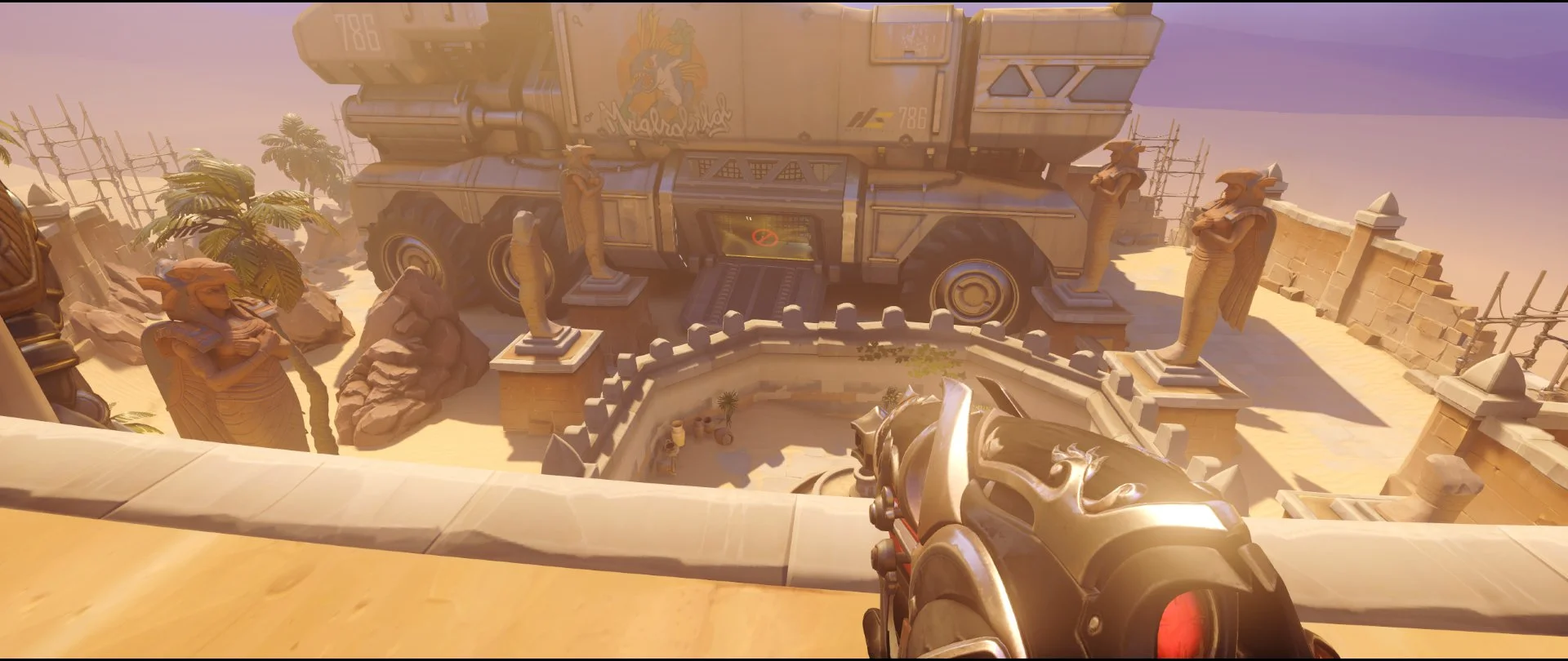 Gate defense Widowmaker sniping spot Temple of Anubis Overwatch