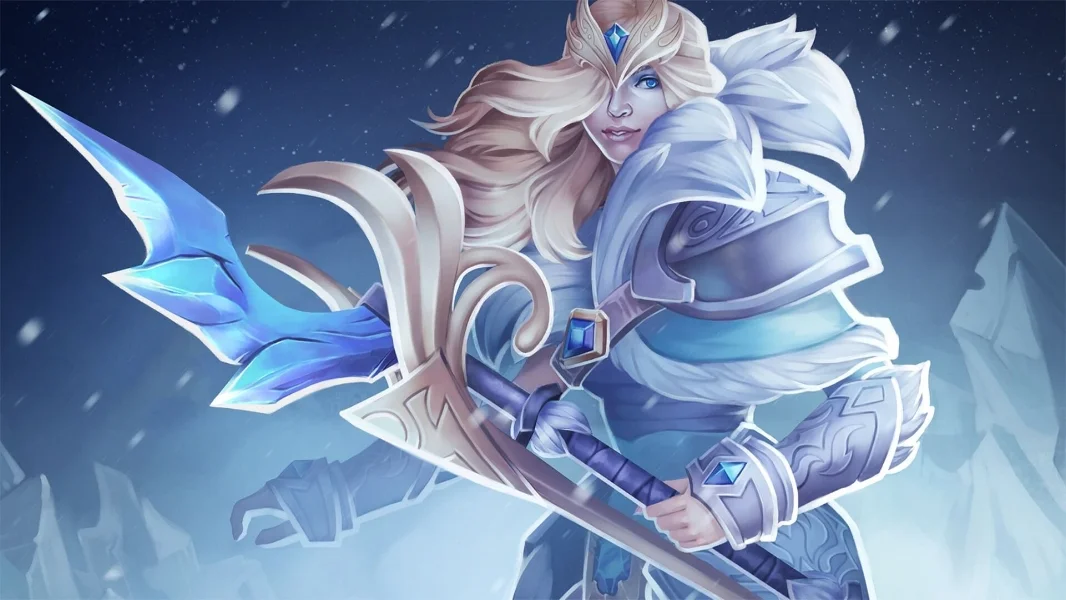 Charge of the Tundra Warden loading screen for Crystal Maiden - Valve